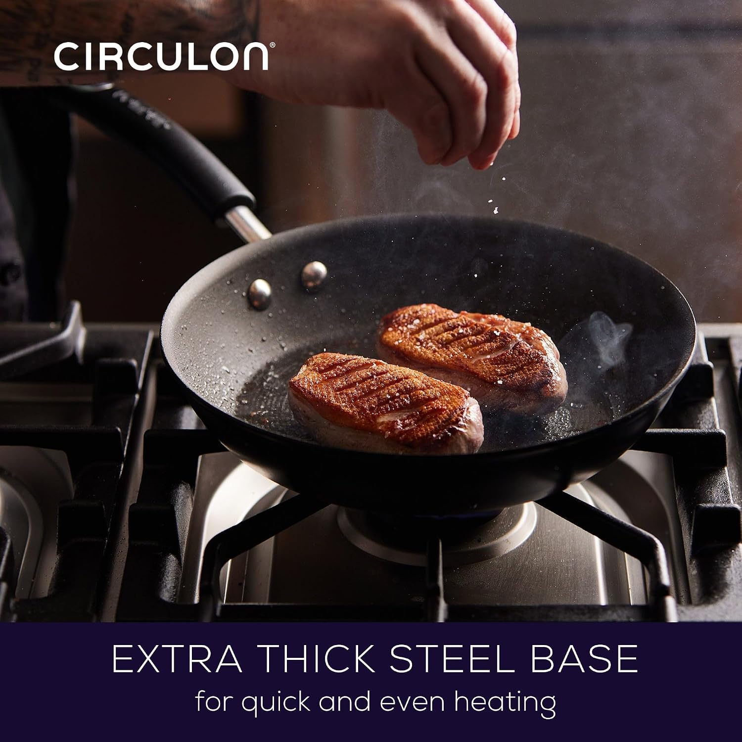 Circulon - Total - Saute Pan with Lid 28cm - Durable Non Stick - Hard Anodised - Induction - Oven and Dishwasher Safe - Lifetime Guarantee