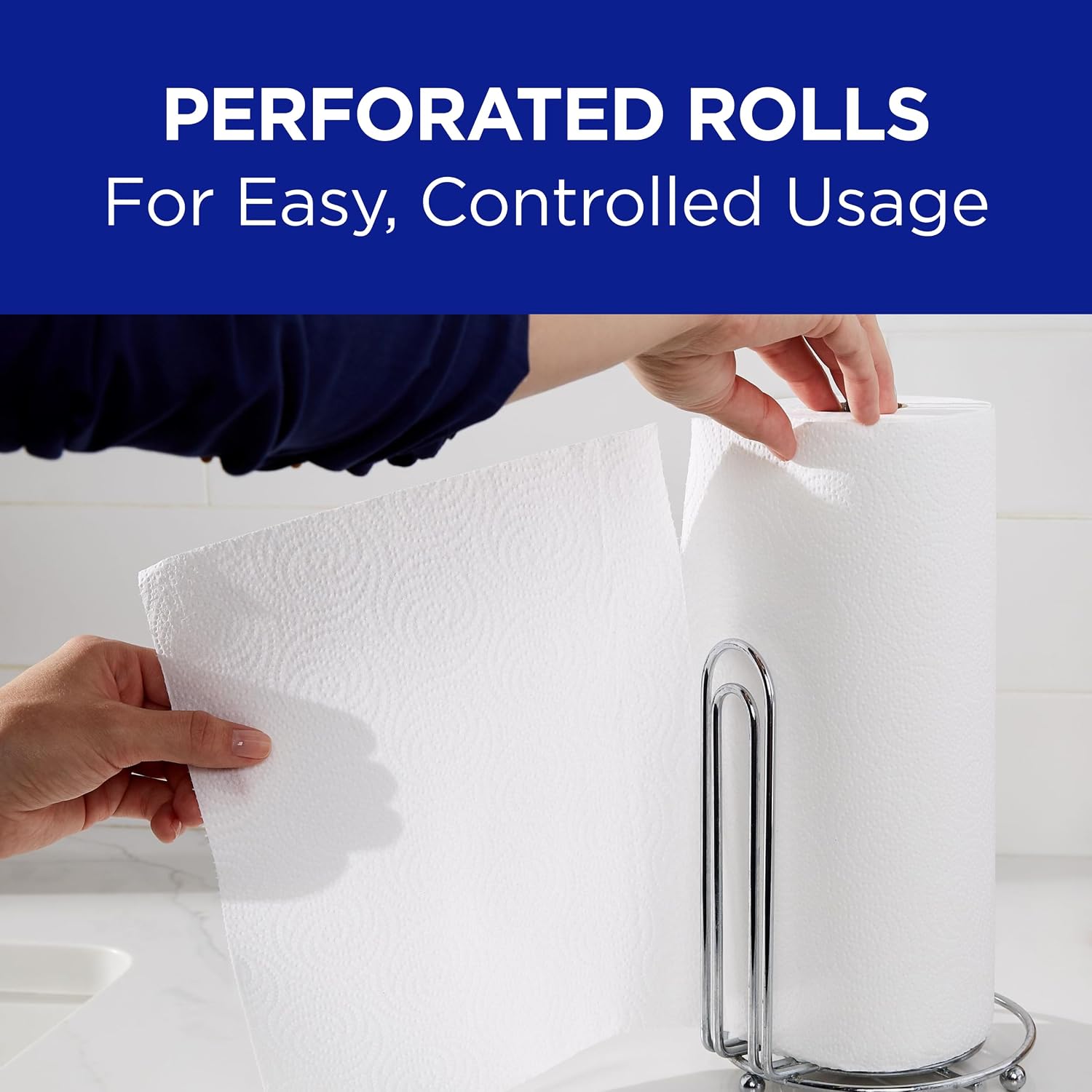 Sparkle Professional Series by Georgia-Pacific PRO 2-Ply Perforated Kitchen Paper Towel Rolls, Individually Wrapped, White, 11” x 8.8” (LxW), 70 Sheets/Roll, 30 Rolls/Case, 2717201