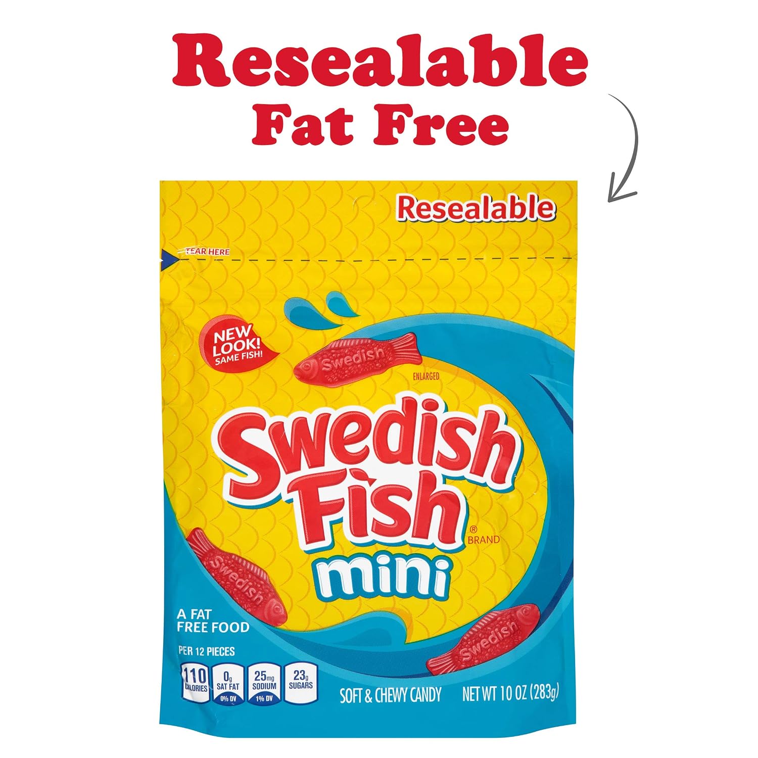 SWEDISH FISH Soft & Chewy Gummy Candy, Bulk Candy, 12-3.1 oz Boxes