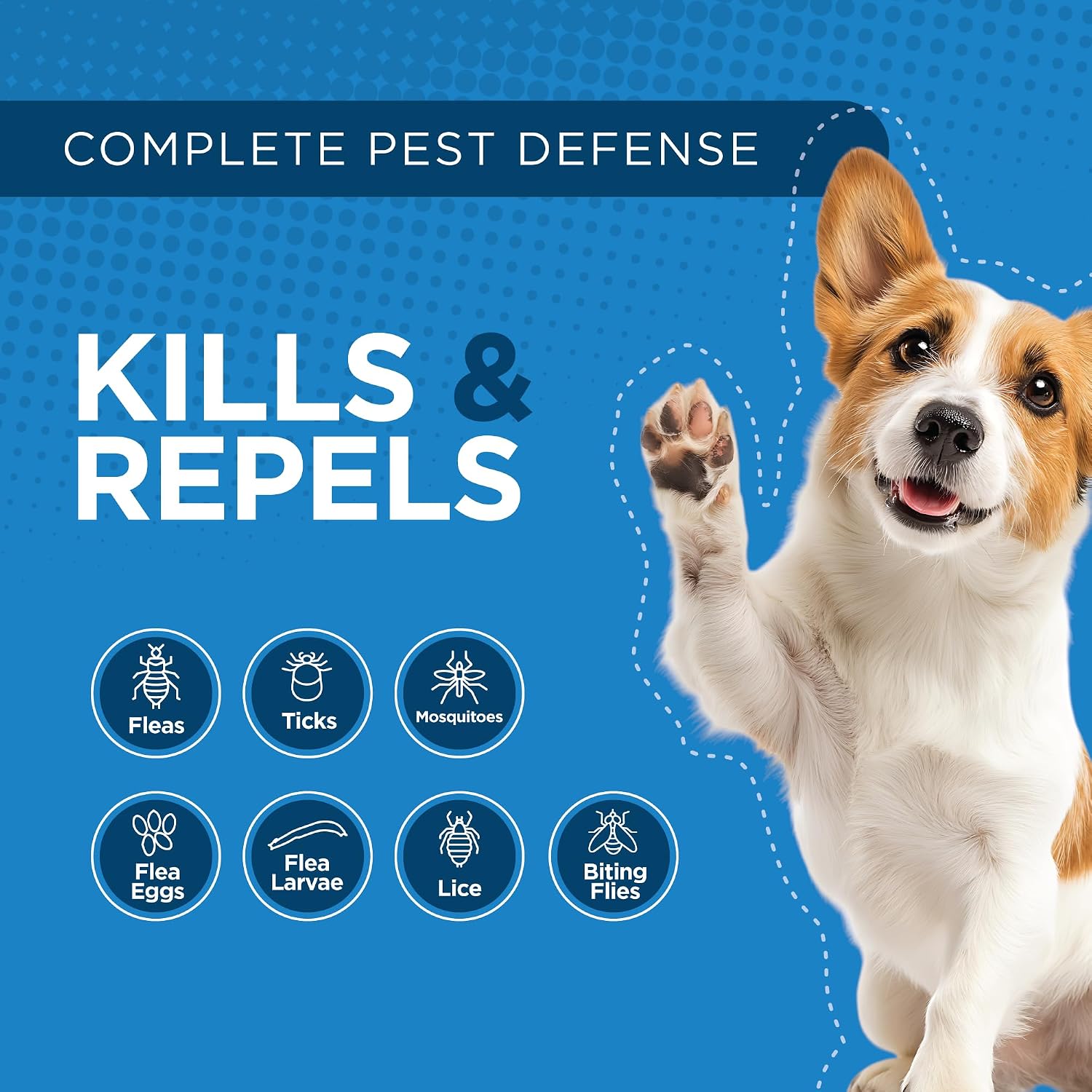 TevraPet Activate II Flea and Tick Prevention for Dogs, Large Dogs 21-55 lbs, Topical Drops, 4 Month Flea and Tick Treatment