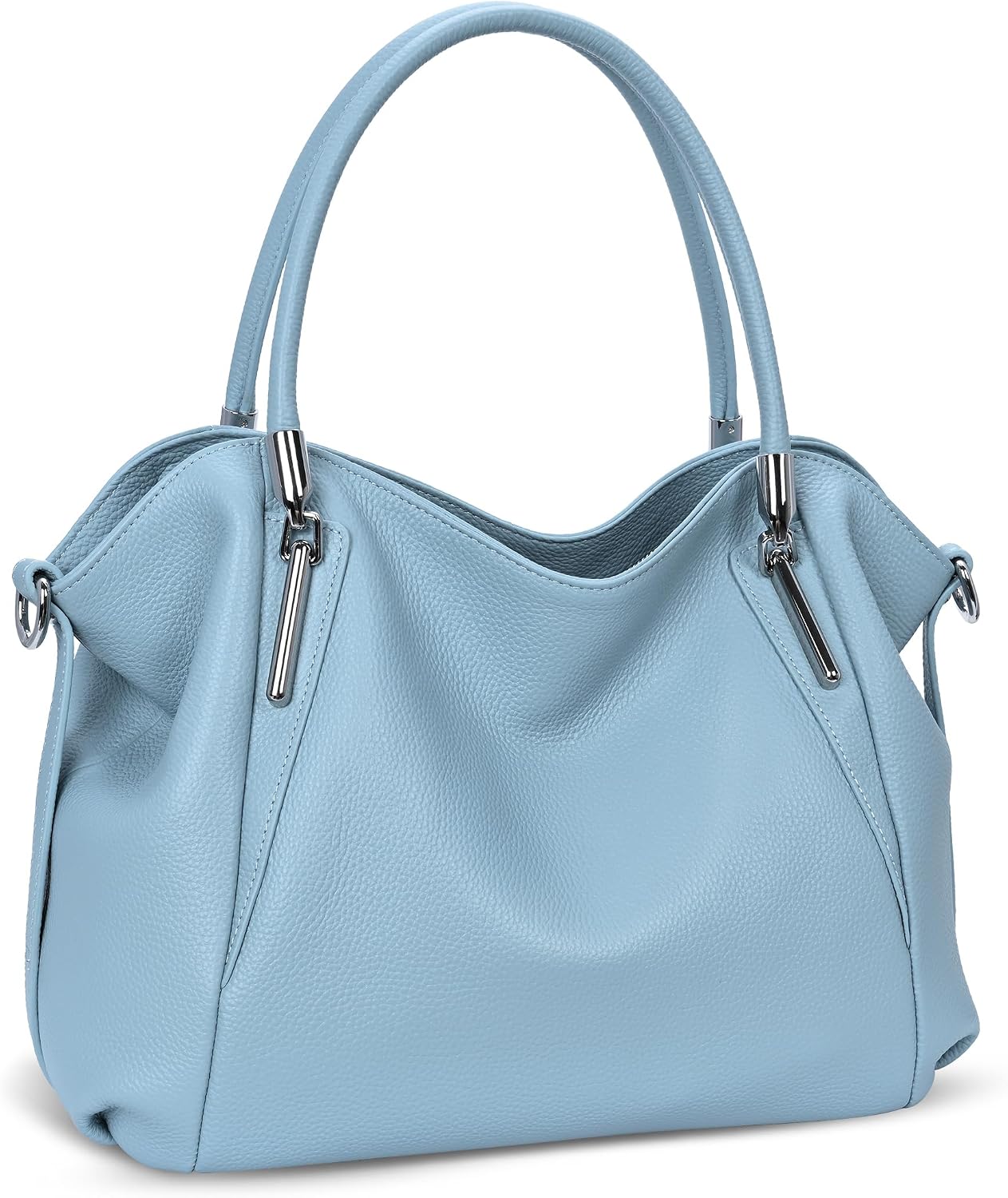 HESHE Leather Shoulder Purses for Women Tote Handbags Satchel Hobo Handbag | Designer Genuine Leather Travel Top Handle Work Bag Ladies Crossbody Purses Adjustable Straps Large Capacity Zippered Closure