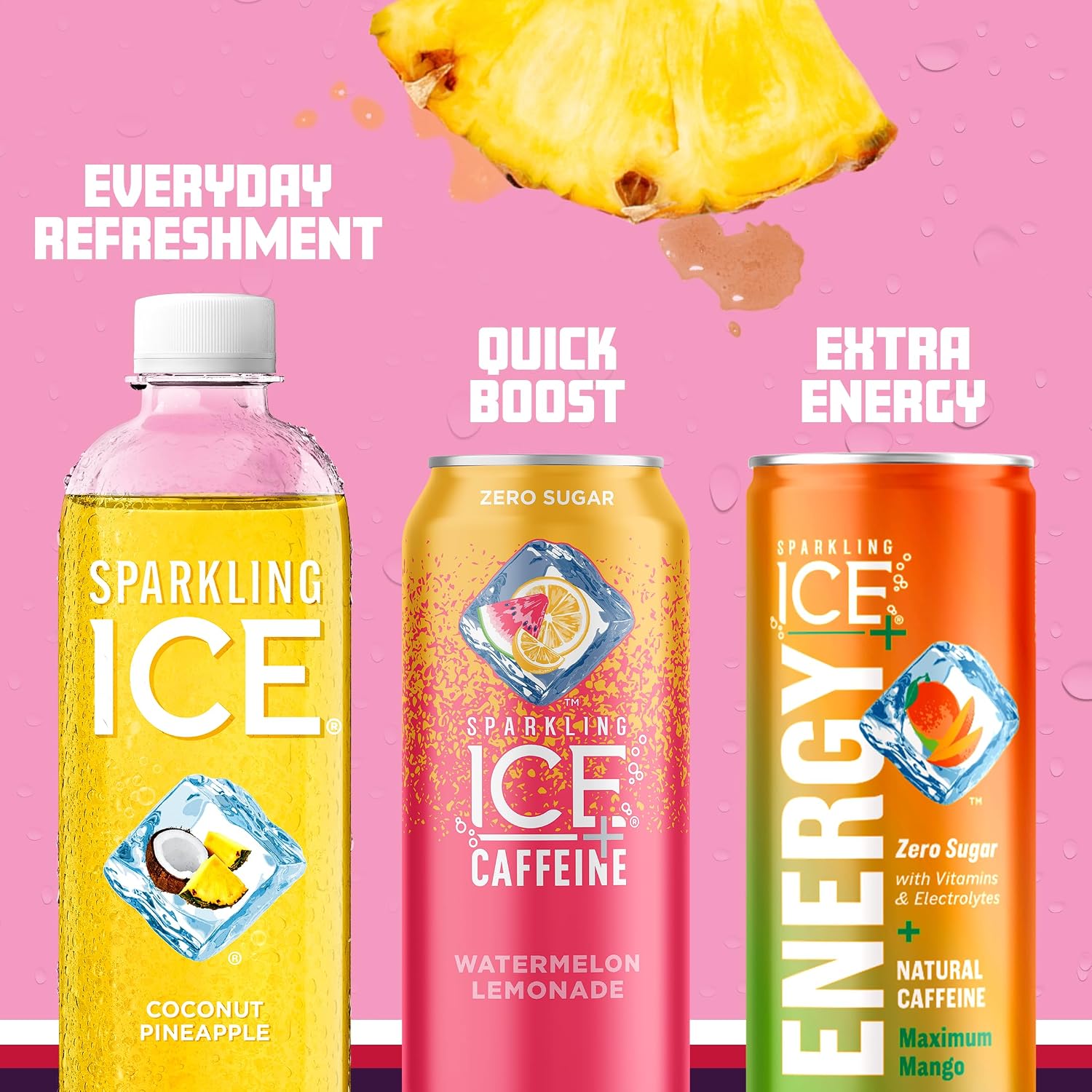 Sparkling Ice Purple Variety Pack, Flavored Water, Zero Sugar, with Vitamins and Antioxidants, 17 fl oz, 12 count (Black Raspberry, Cherry Limeade, Orange Mango, Kiwi Strawberry)