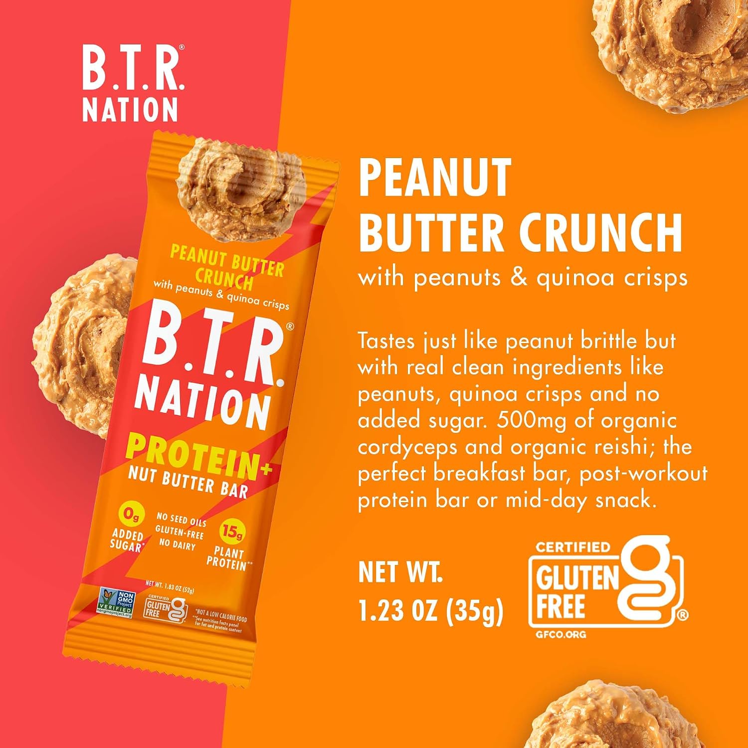 B.T.R Nation - Superfood Protein Bar Dark Chocolate - Vegan - 12 Bars