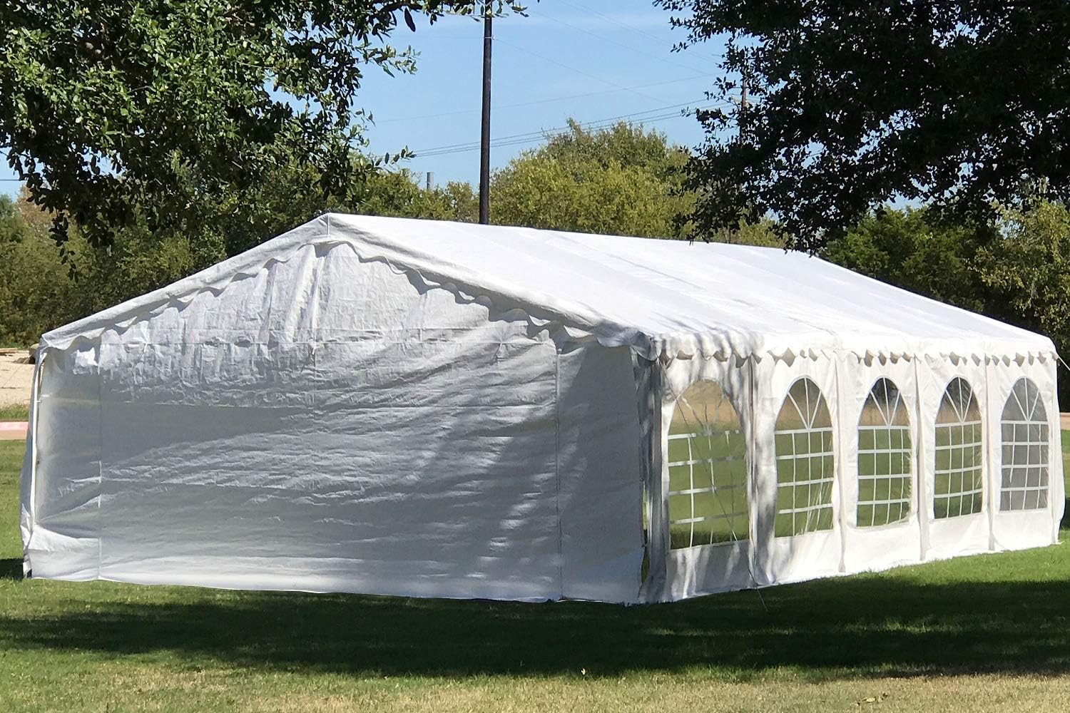 DELTA 26'x16' Budget PE Party Tent + (2) Long Bags + (1) Short Bag, Tents for Parties, Canopy Carpas para Fiestas,Wedding Event Tents for Outdoor Events (B Model)