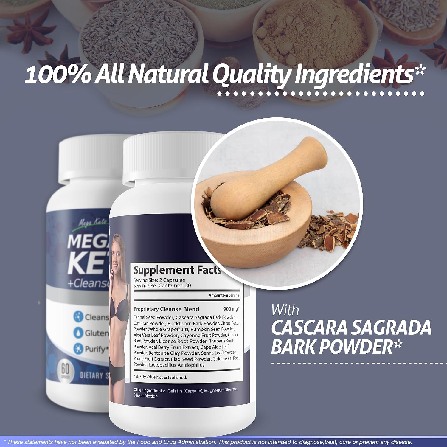 Mega Keto Diet + Cleanse - Help Reduce Gut Bloat - Blast Out Carbs to Support Ketosis Cleanse - Digestive Cleansing Ketogenic Support - Body Cleanse