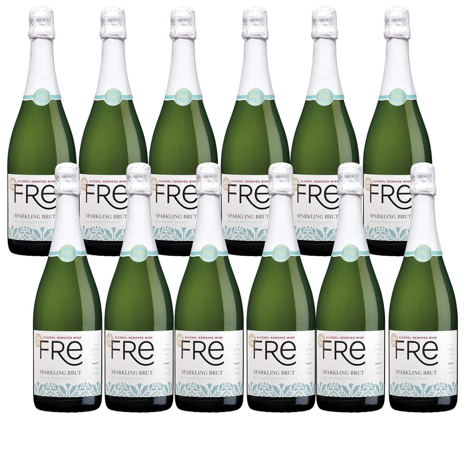 Sutter Home Fre Sparkling Brut from California Vineyards - Bubbles of Green Apple and Ripe Pear Aromas with a Dry Refreshing Finish