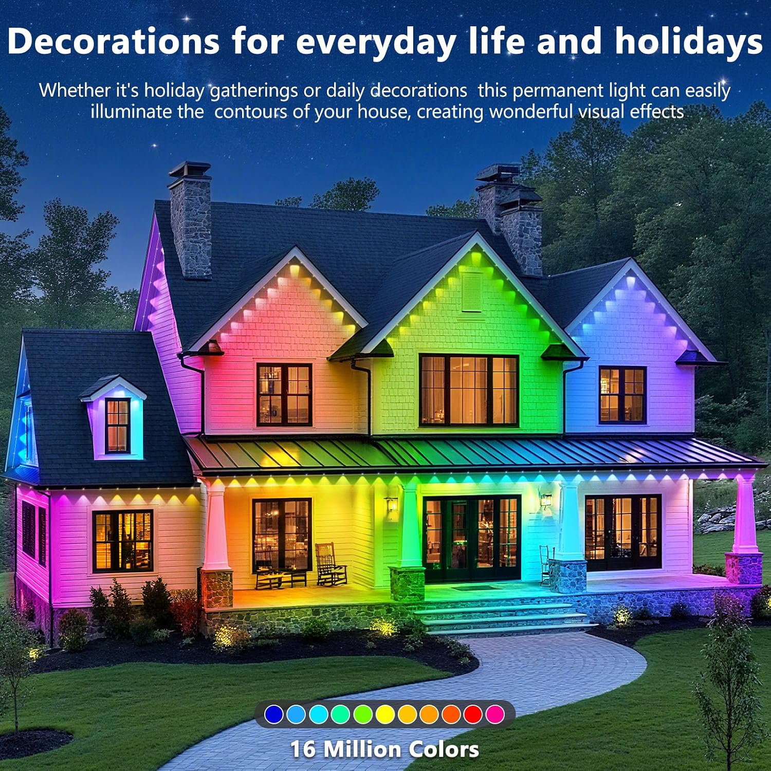 100ft Led Strip Lights, Long Smart Led Light Strips Music Sync 5050 RGB Color Changing Rope Lights