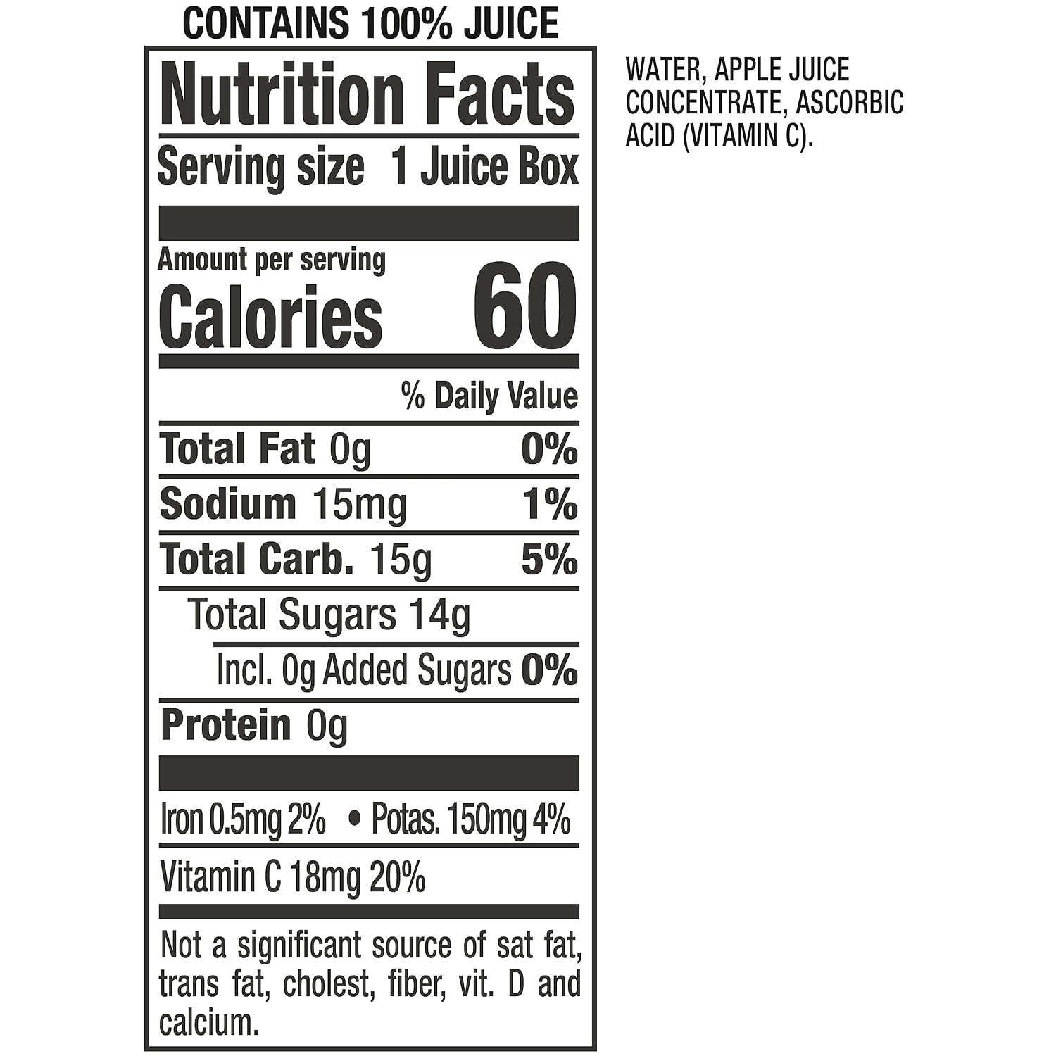 Mott's 100% Original Apple Juice, 6.75 Fl Oz Boxes, 32 Count (4 Packs Of 8), 2 Servings Of Fruit, 100% Fruit Juice, Gluten-free, Caffeine-free, Kosher, Contains No Artificial Colors Or Sweeteners