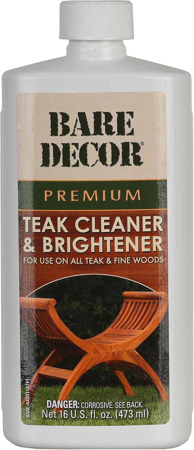 Bare Decor Premium Golden Teak Oil for Home and Marine Use, 16oz