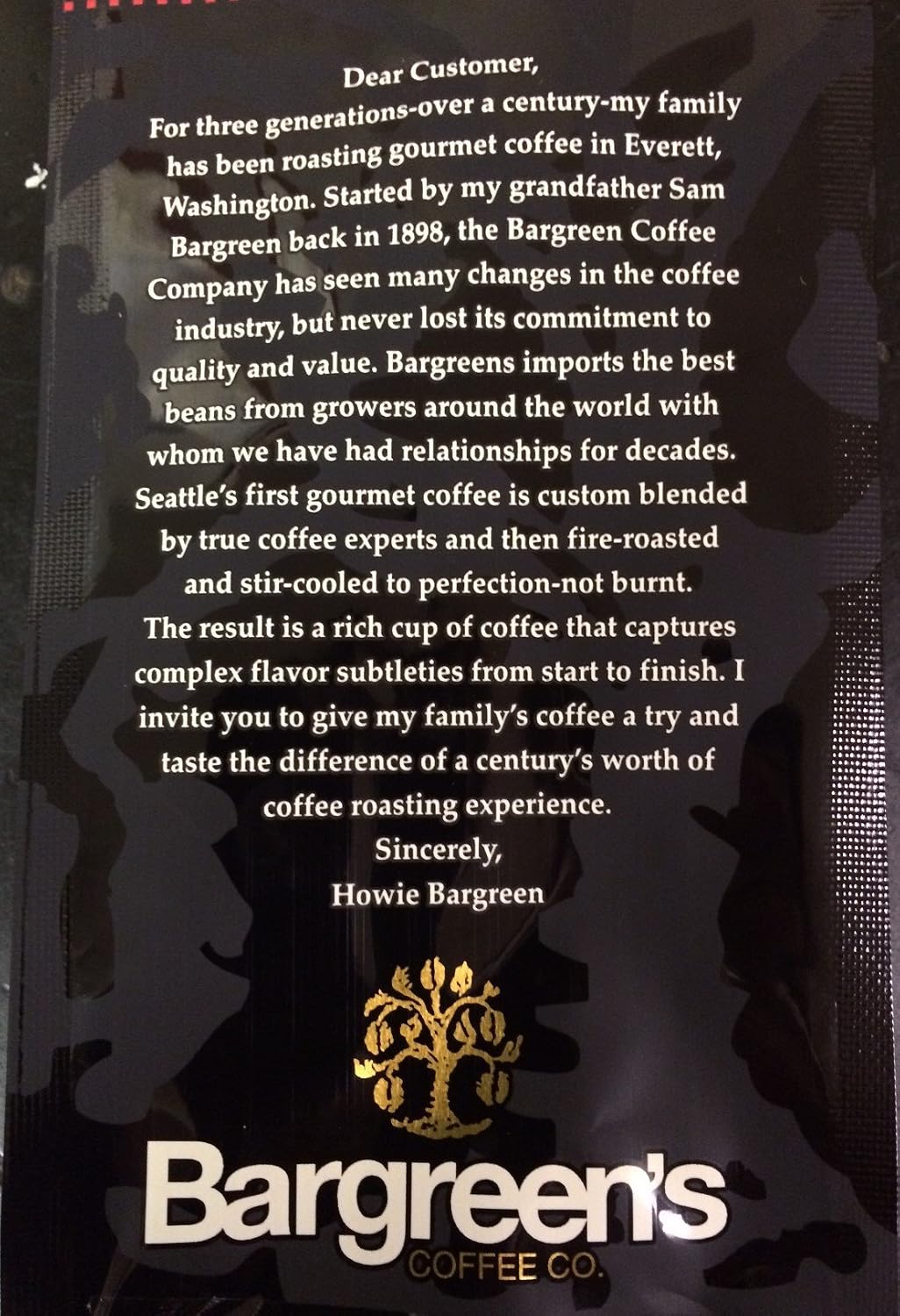 Bargreen's Gourmet Coffee (French Roast WB)