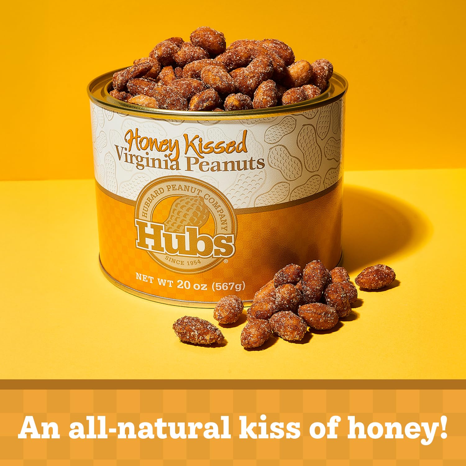 Hubs Peanuts Premium Salted Virginia Nuts, Non-GMO, Gluten Free Healthy Snacks - Irresistible Crunch & Flavored Peanuts - Made from Premium Ingredients - Vacuum-Sealed Tin - 2 Packs of 40 oz Cans