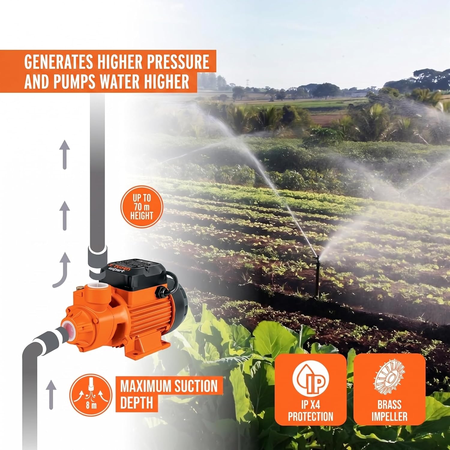 Truper Expert 1 HP Electric Peripheral Water Pump
