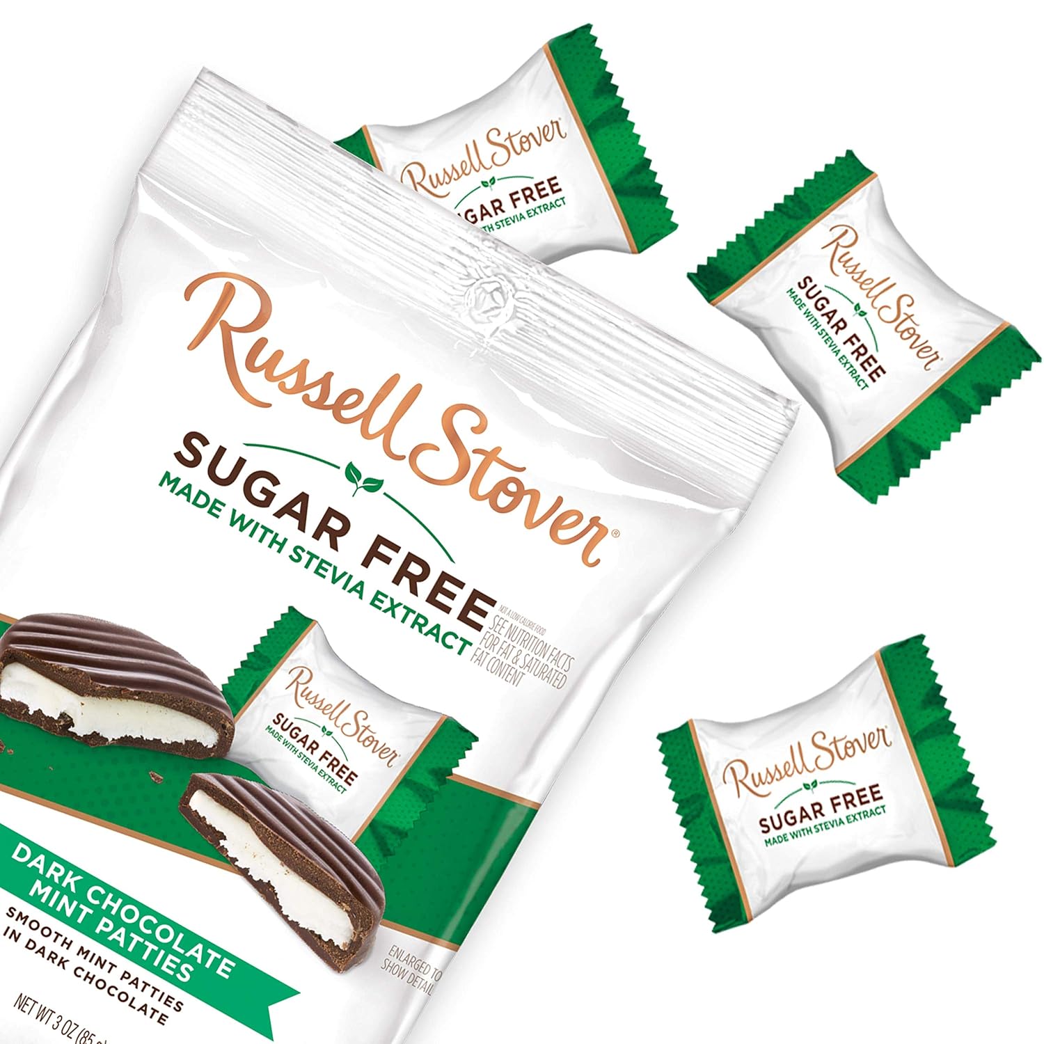 Russell Stover Sugar Free Dark Chocolate Medallions, 3 oz. Bag (270215)