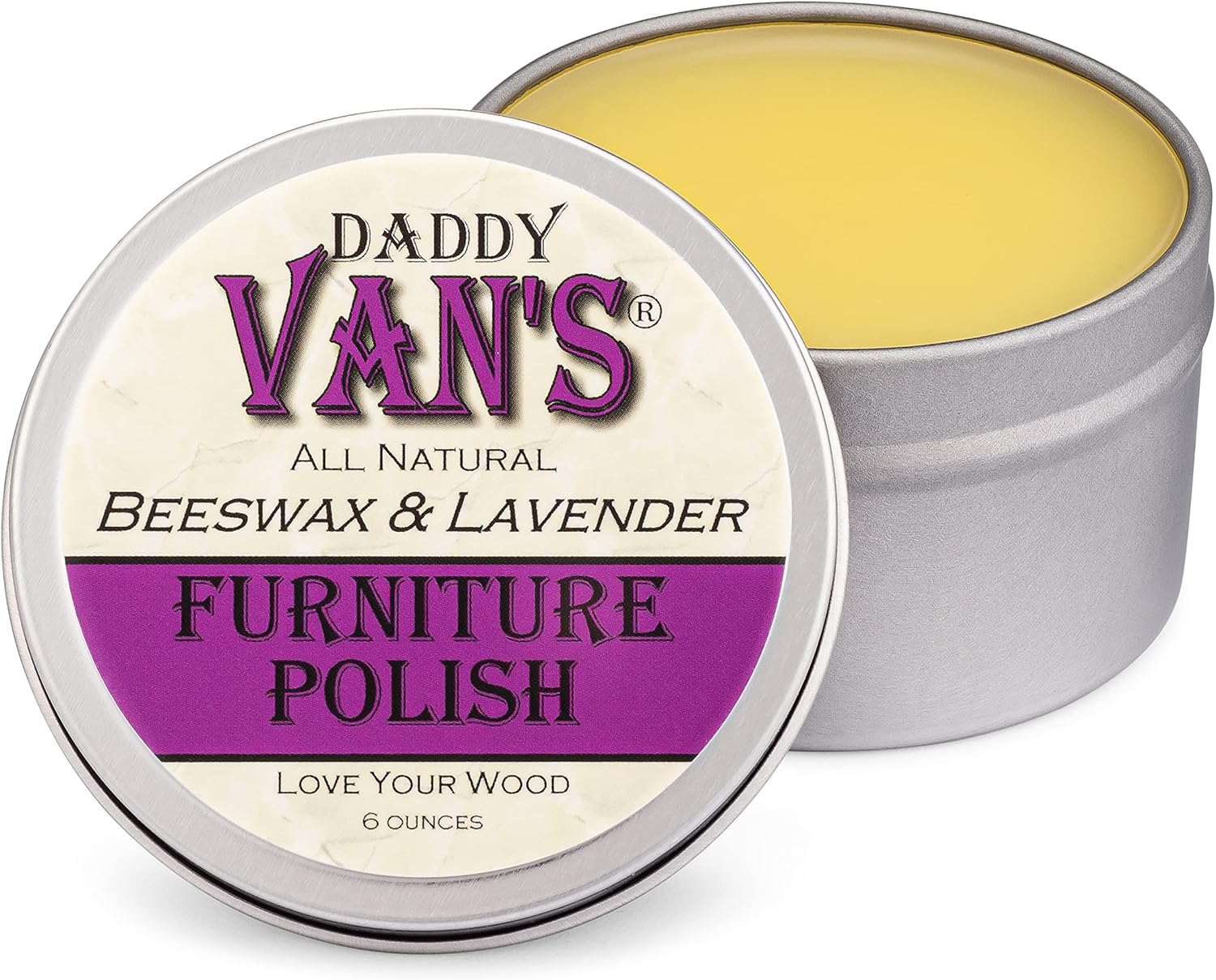 Daddy Van's All Natural Beeswax & Lavender Furniture Polish | Chemical-Free, Non-Toxic Beeswax Wood Conditioner