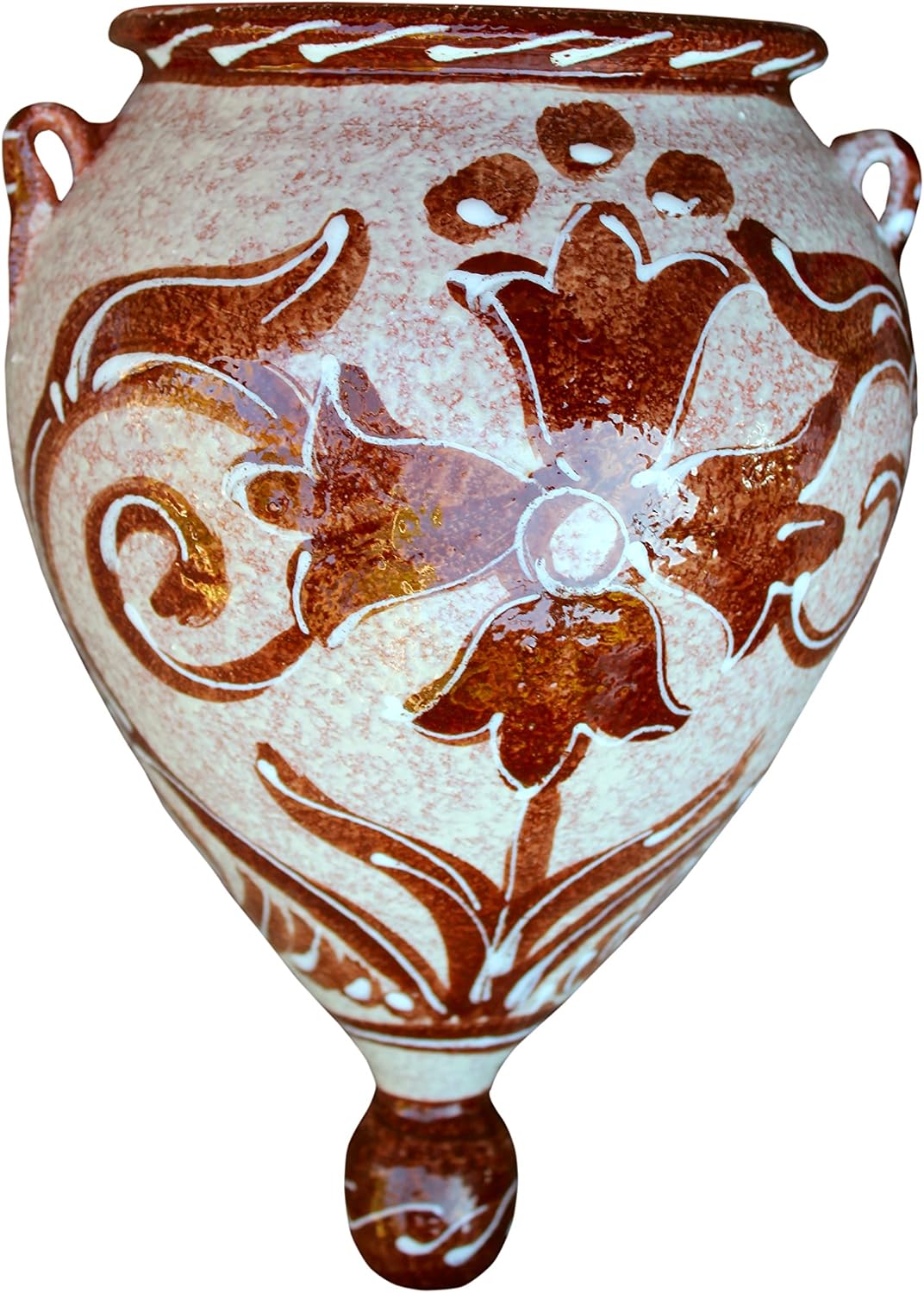 Hand-Painted Spanish Orza Wall Flower Pot, Spanish Cafe