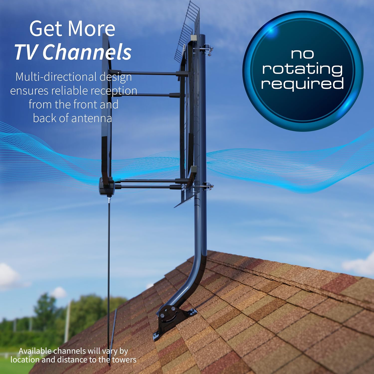 Antennas Direct ClearStream 5 Hi-VHF Outdoor TV Antenna, Multi-Directional, 65+ Mile Range, 4K 8K UHD