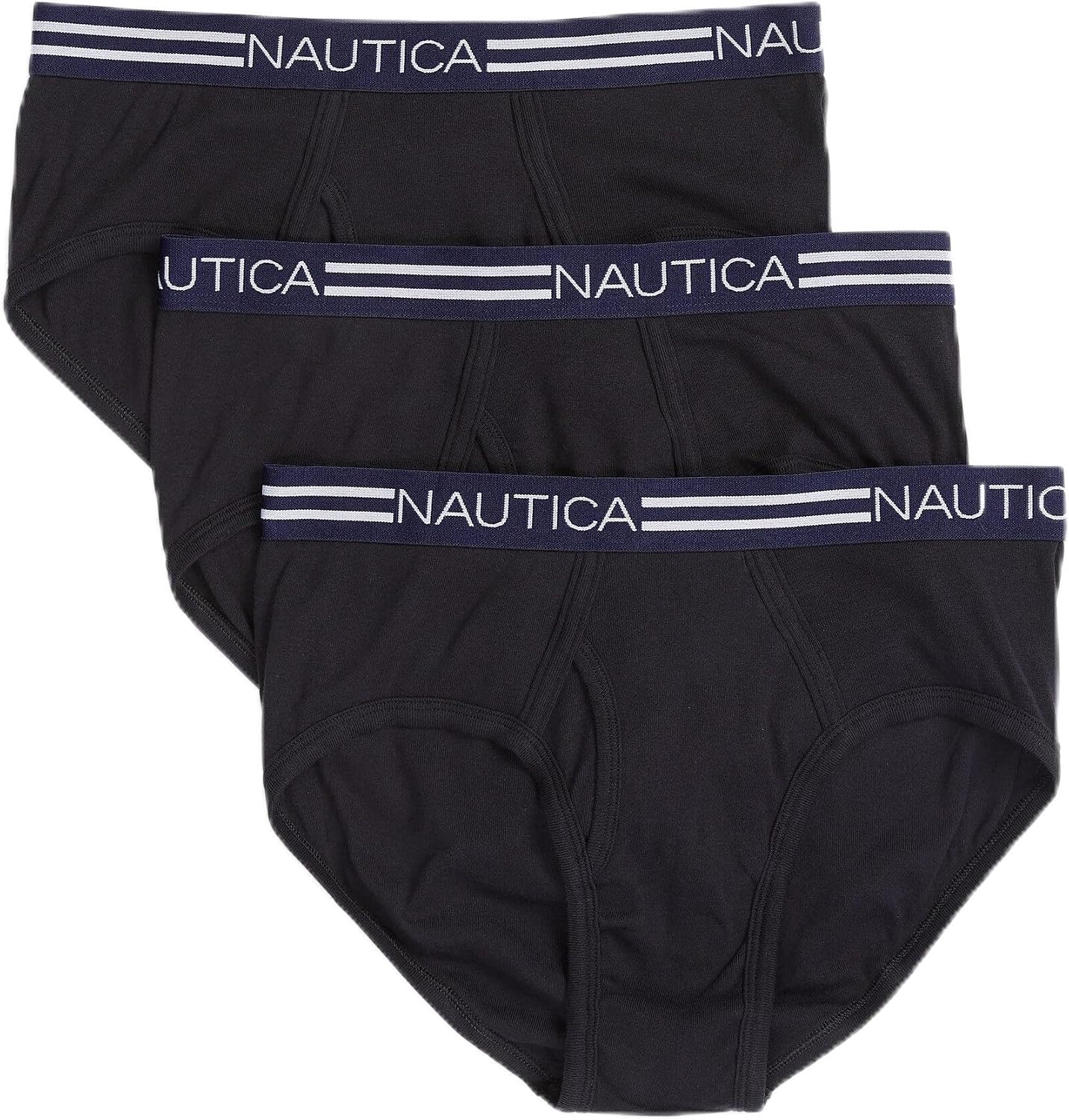 Nautica Men's Classic Cotton 3-pack Fly Front Briefs