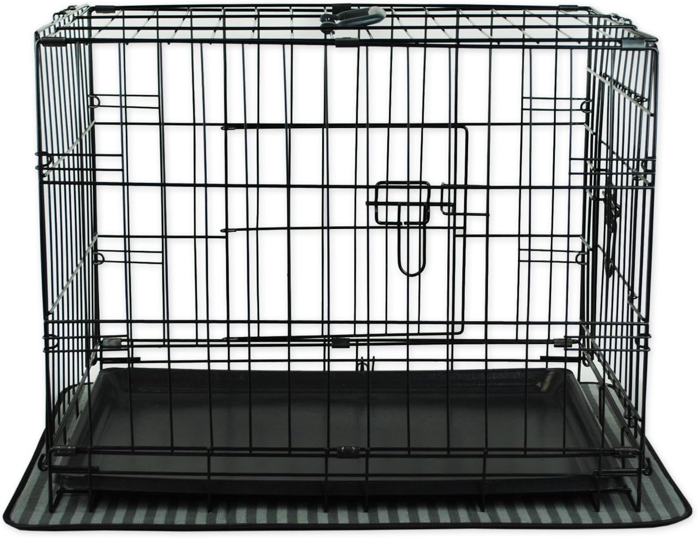 Bone Dry Striped Pet Cage Mat, XX-Large - 30 x 45, Gray