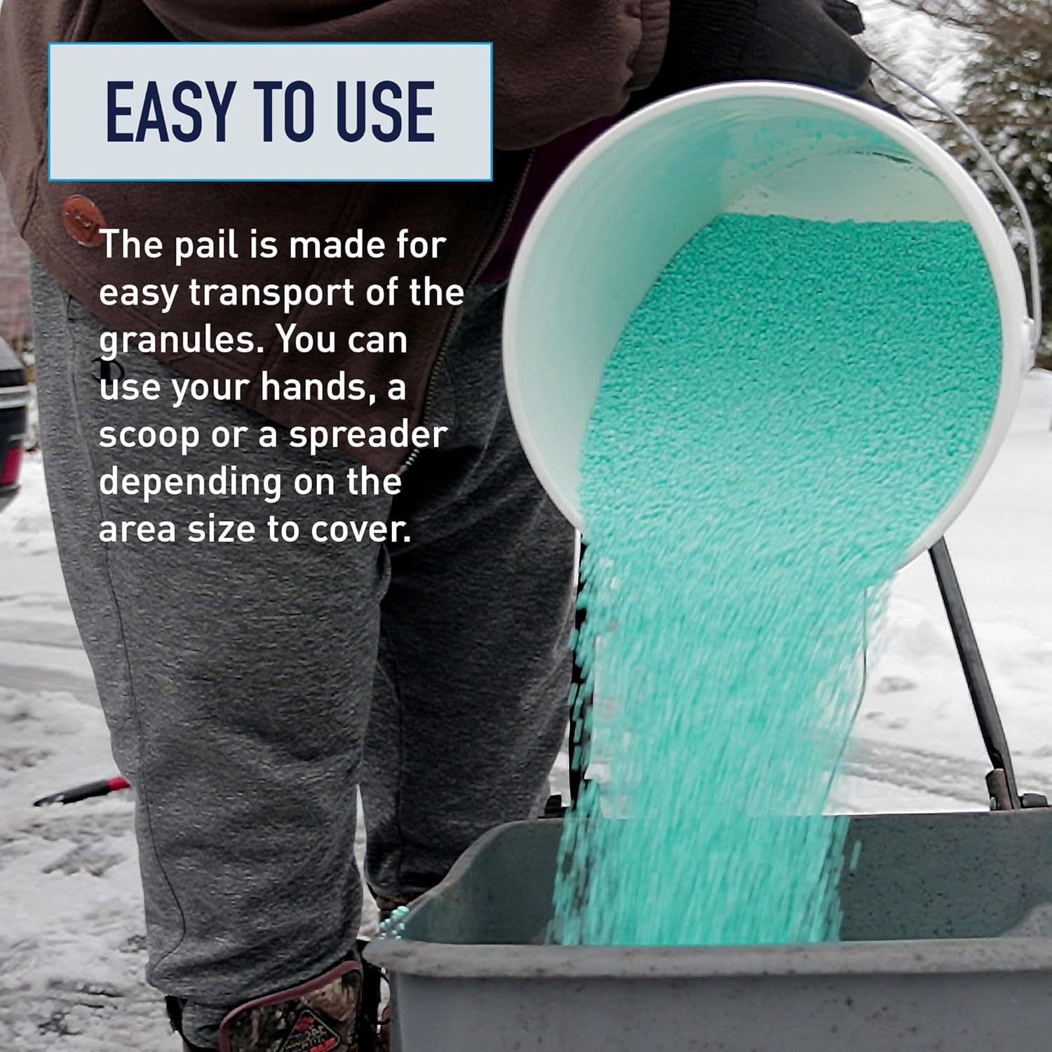 Safe Paw Pet-Safe Ice Melt, Salt & Chloride-Free Deicer, 35 Lbs | Non-Corrosive, Dog-Friendly Snow Melter for Concrete, Wood Decks