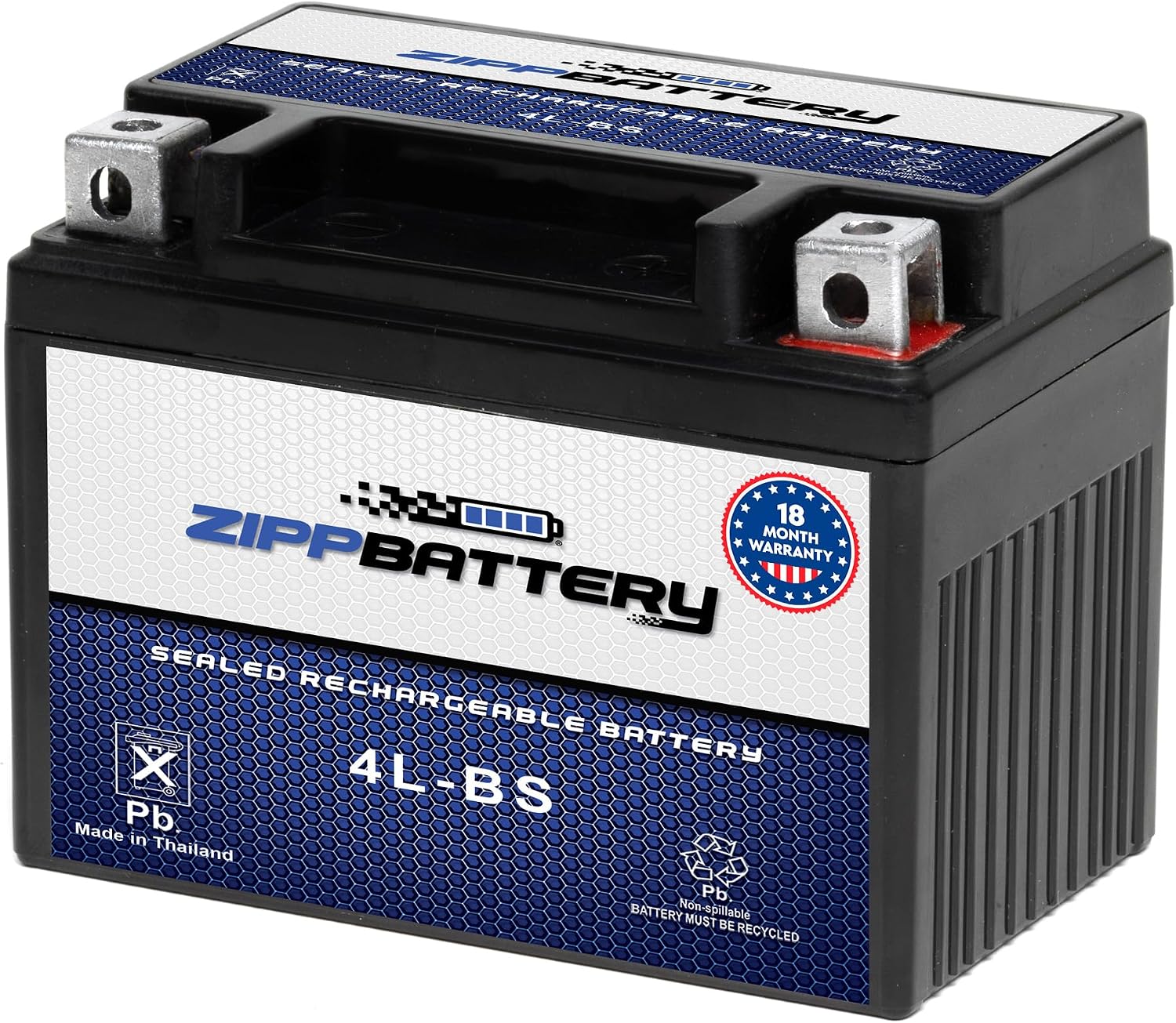 ZIPPBATTERY YTX30L-BS 12V 385 CCA AGM – Maintenance-Free 30Ah Battery for Harley, ATV, UTV, Jet Ski – T3 Nut & Bolt Terminal – Fits Harley Road King, Polaris Sportsman 850, Can-Am Outlander