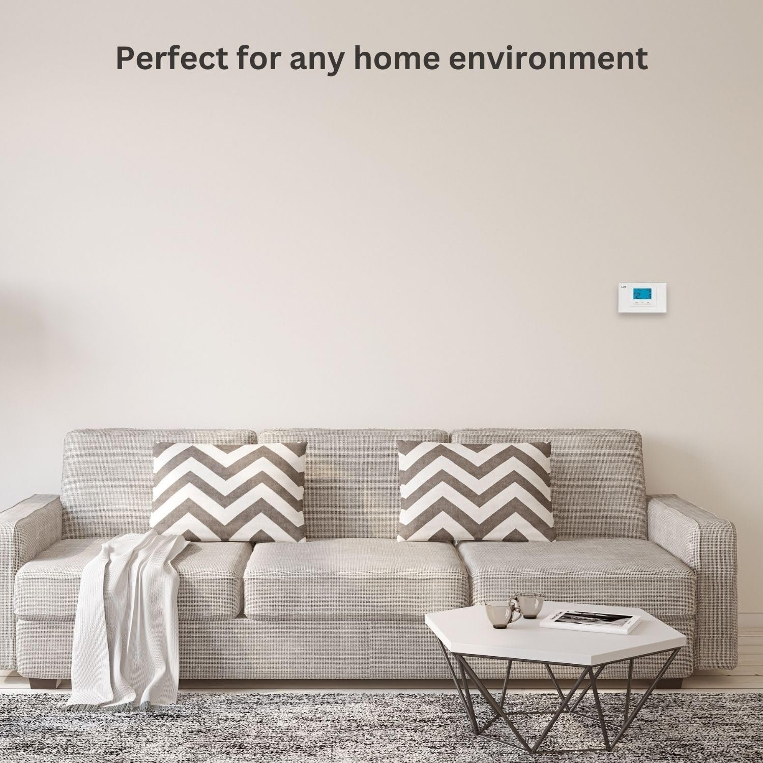 P521U Programmable 5-2 Day Thermostat for Home Use; 2 Heat, 1 Cool