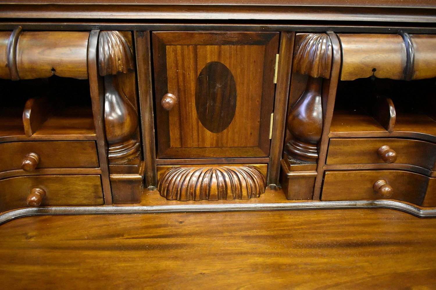 Crafters and Weavers Legacy Escritoire Secretary Desk - Brown Walnut