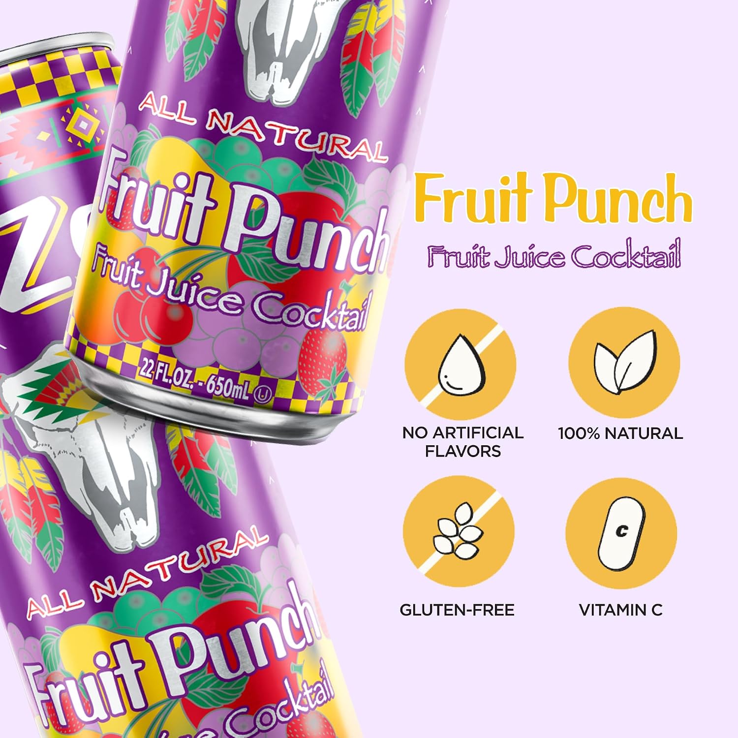 AriZona Mucho Mango | Fruit Juice Cocktail | 22 Fl Oz (12 Pack)