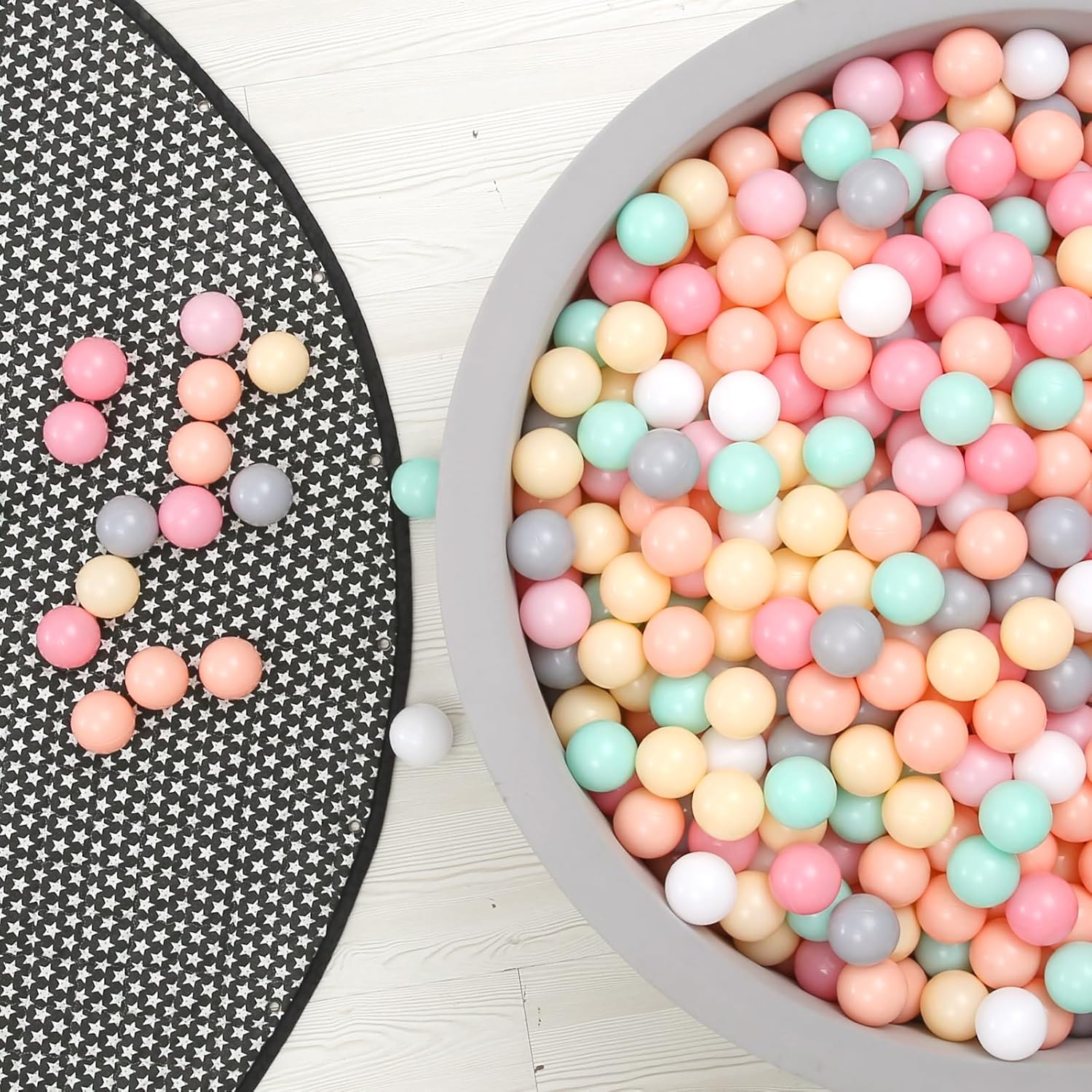 GOGOSO Ball Pit Balls 100 PCS for Toddles, Kids Plastic Balls for Ball Pit, Pool, Pink Party Accessories, Birthday Decoration