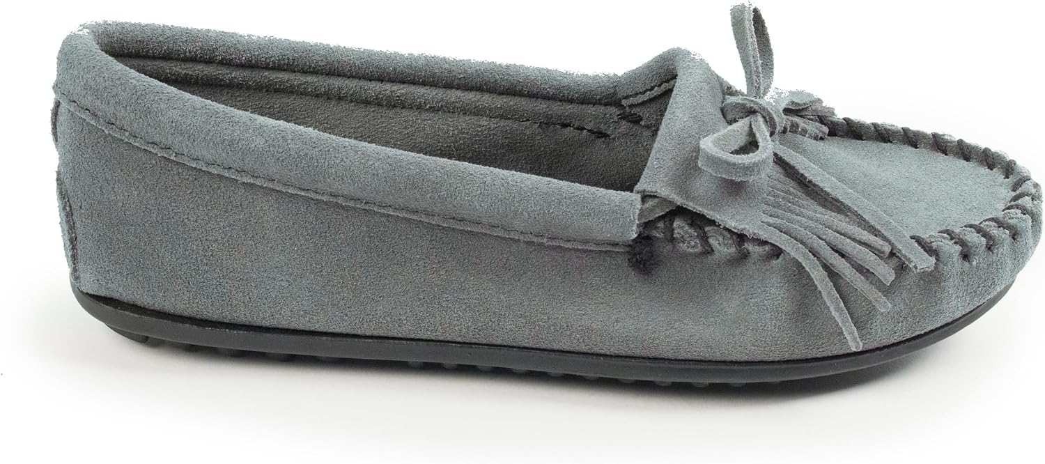 Minnetonka Women's Kilty Suede Hardsole Moccasin