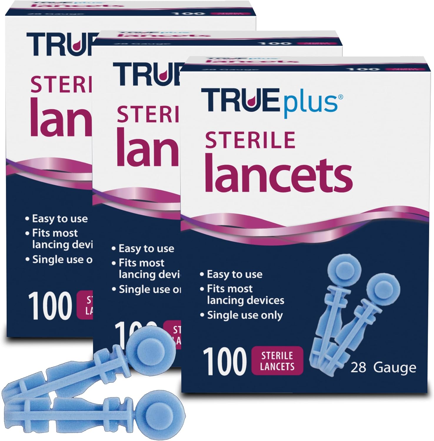 TRUEplus Single-Use Sterile Lancets Bundle, 28G, 300 Pack