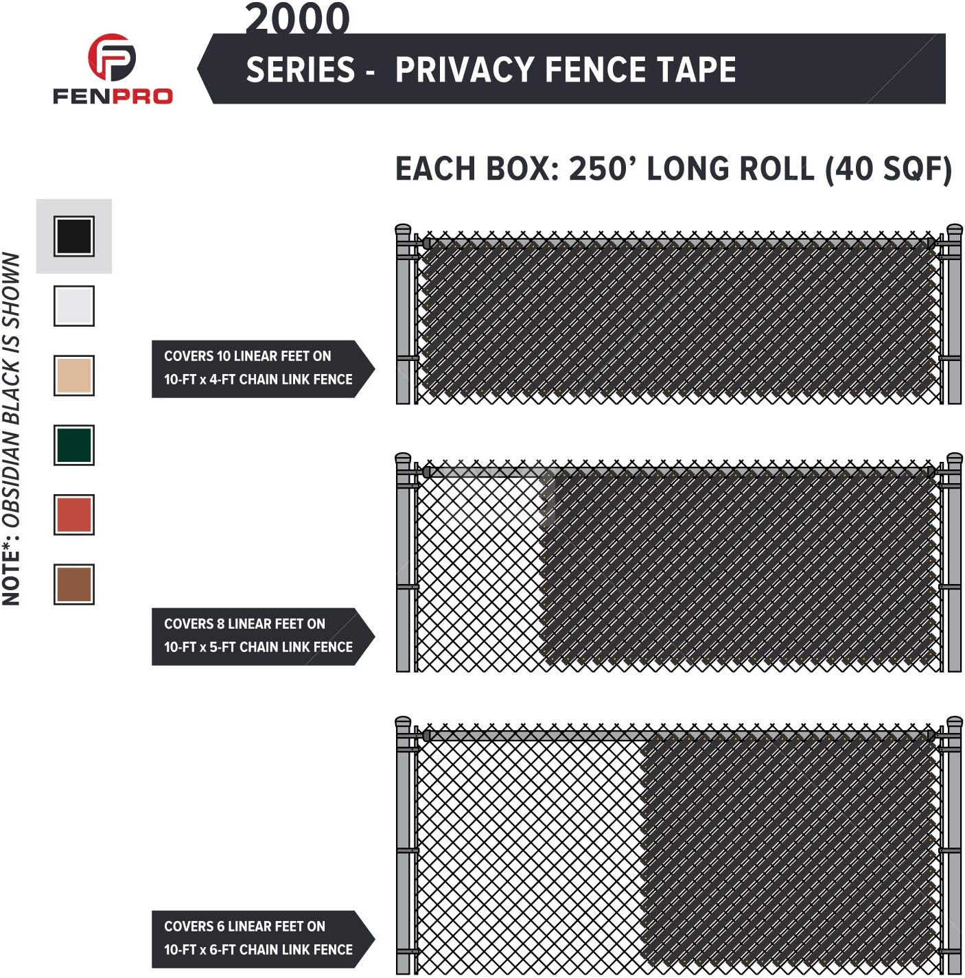 Chain Link Fence Privacy Tape 250 ft (40 SqFt) (Arctic White) | Gardening, Outdoor Wall, Balcony, Patio, Yard, Injury Prevention, Safety Fence Cover for Dog, Other Pet Hedge Slats