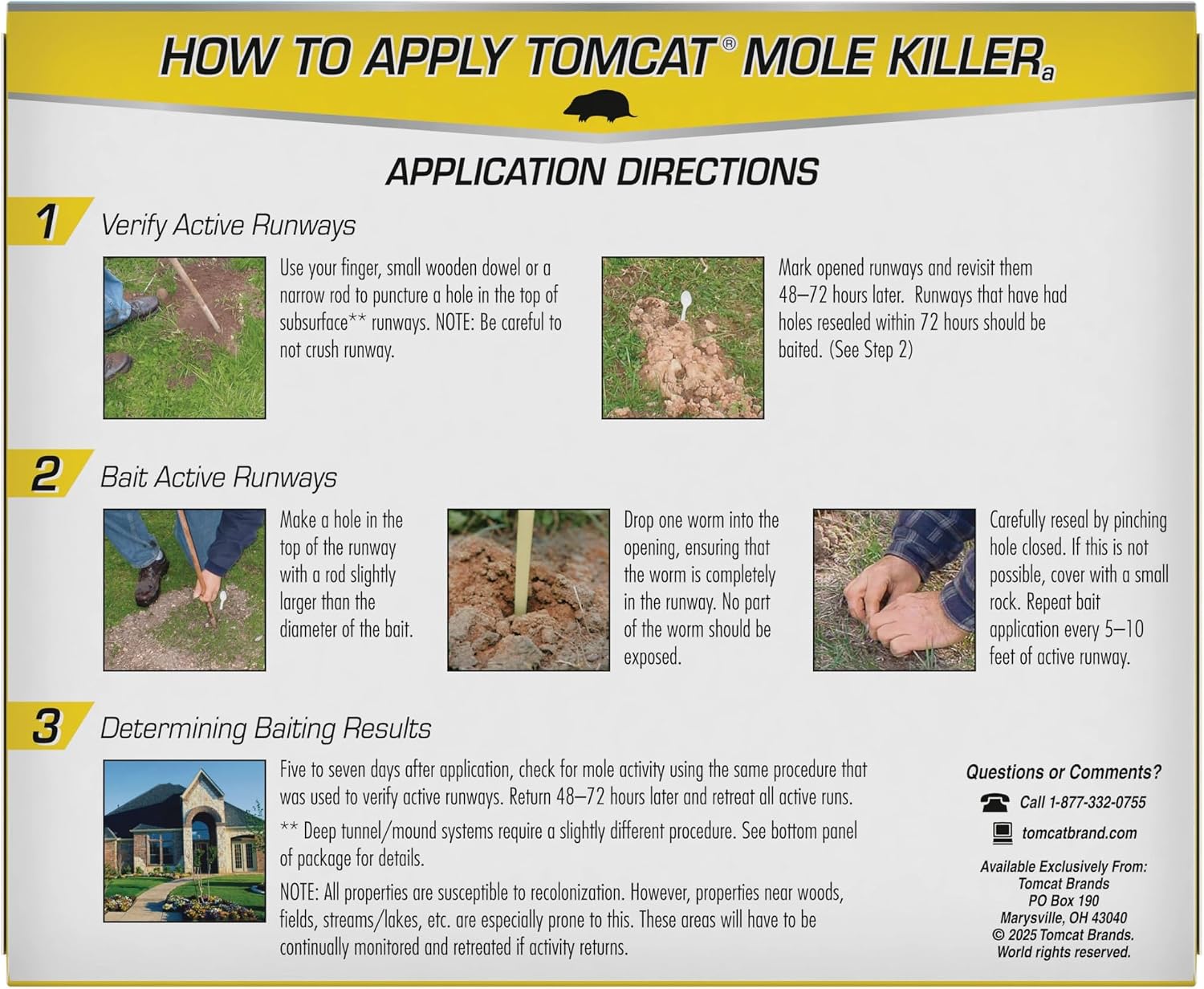 Tomcat Mole & Gopher Repellent Granules, 4 lbs. | Mole Repellent Granules Formulated with Castor Oil, For Lawns