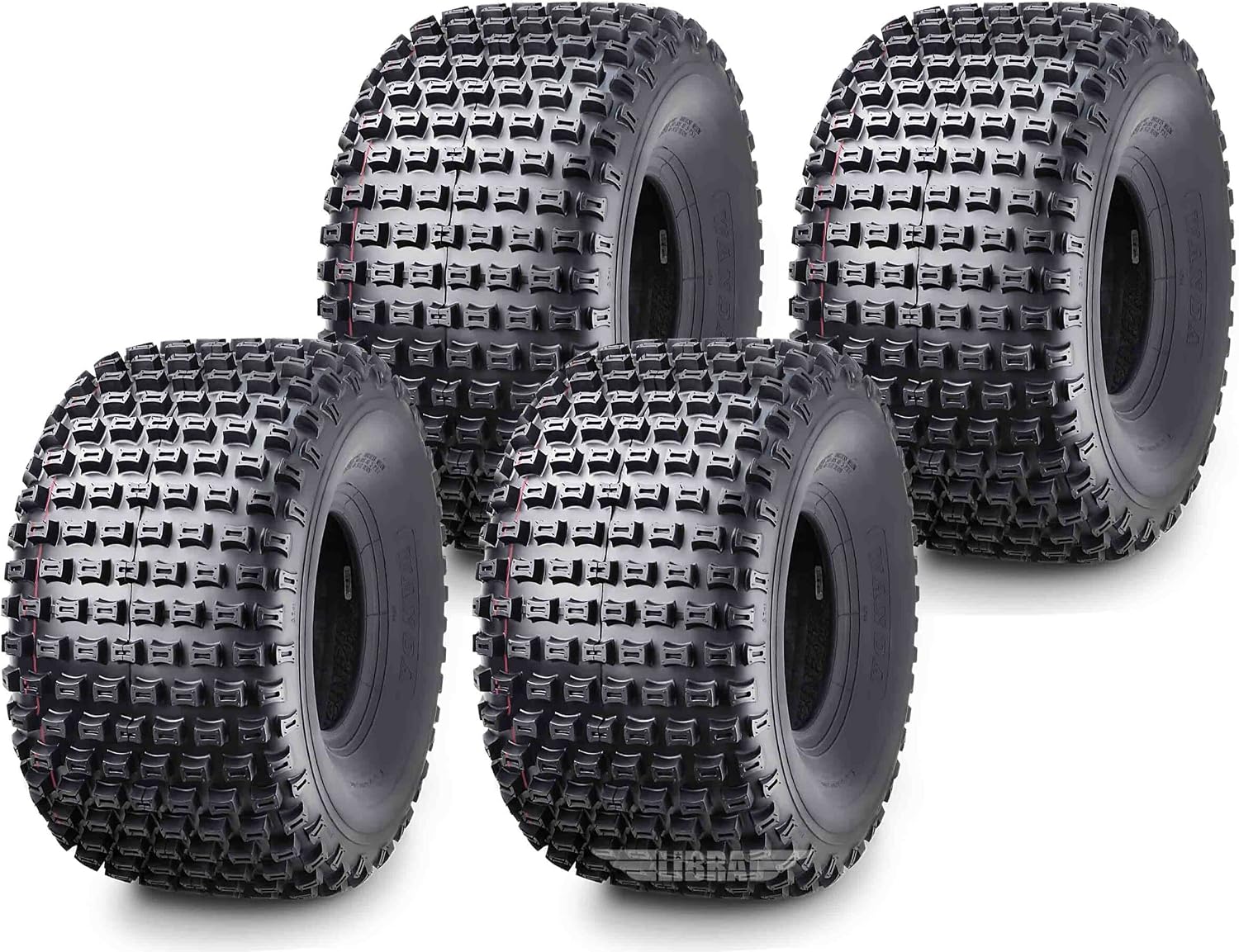 WANDA Set of 4 New ATV Tires 22X11-10 4PR P322 Dimple Knobby - 10030
