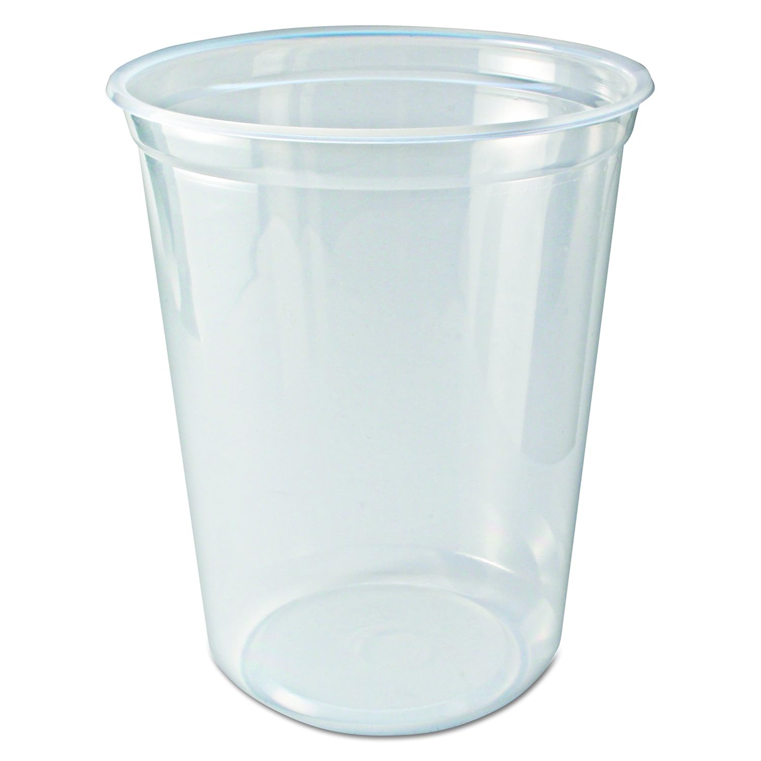 Pro-Kal PK32T-C 32 oz Capacity, 4.6" Top Width x 3.4" Bottom Width x 5.6" Height, Clear Polypropylene Microwavable Deli Container (Case of 500)