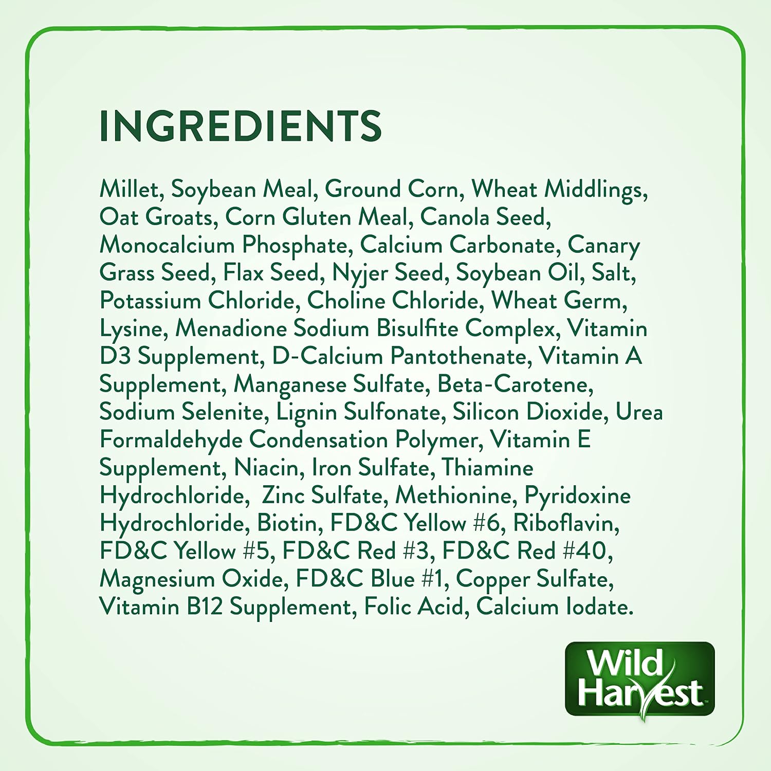 Wild Harvest Universal Blend For Small Birds 3 Pounds, Foritified Nutrition