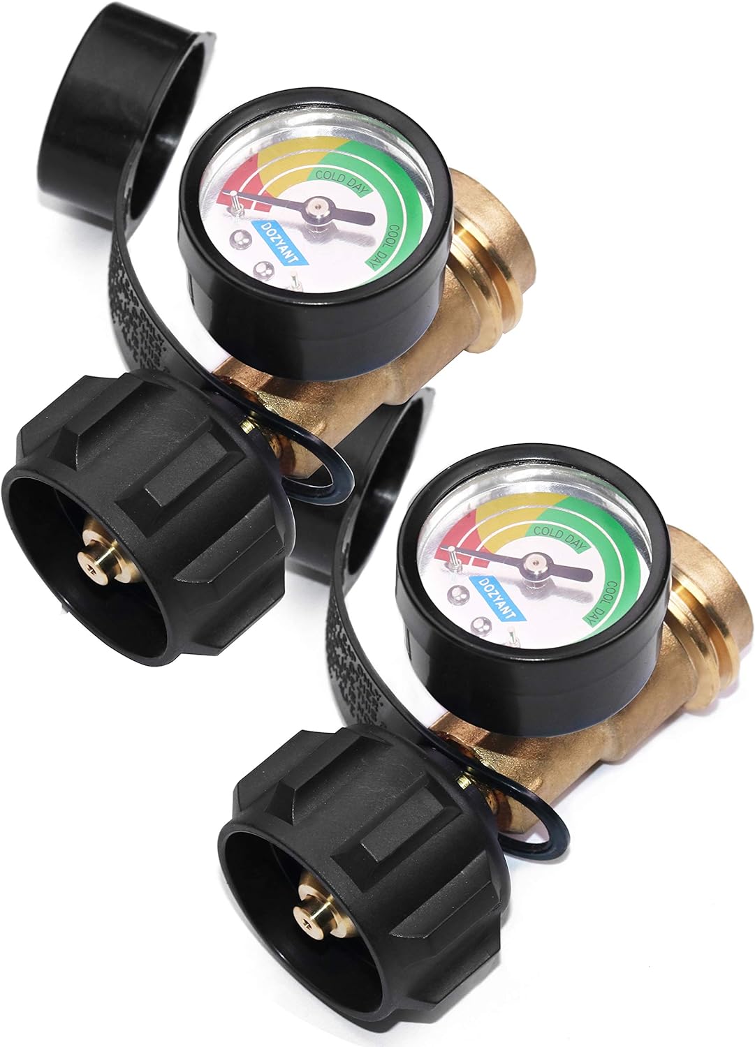 Propane Tank Gauge Level Indicator Leak Detector for 5-40 lb Tanks 2 Pack