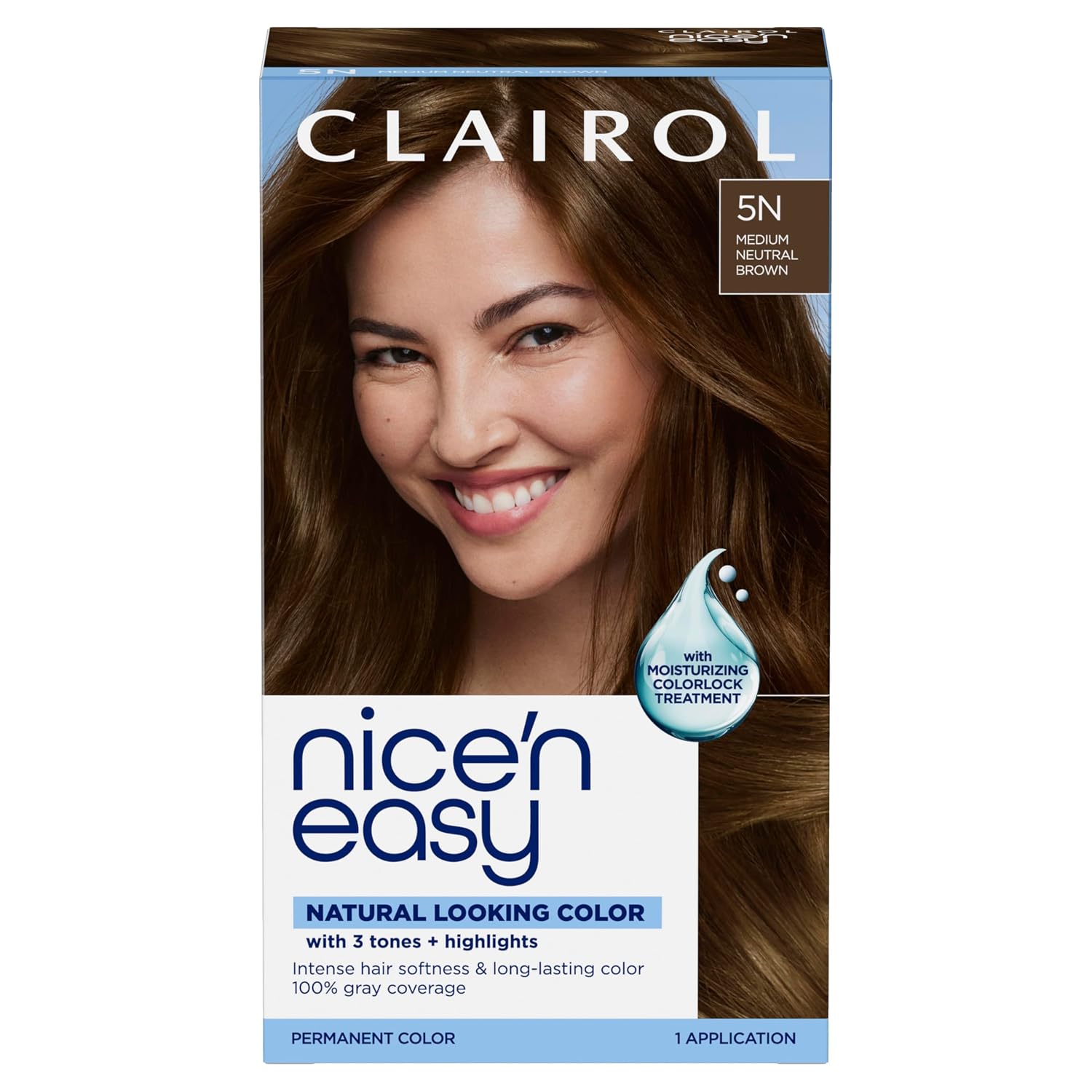 Clairol Nice'n Easy Permanent Hair Dye, 6A Light Ash Brown | Pack of 3