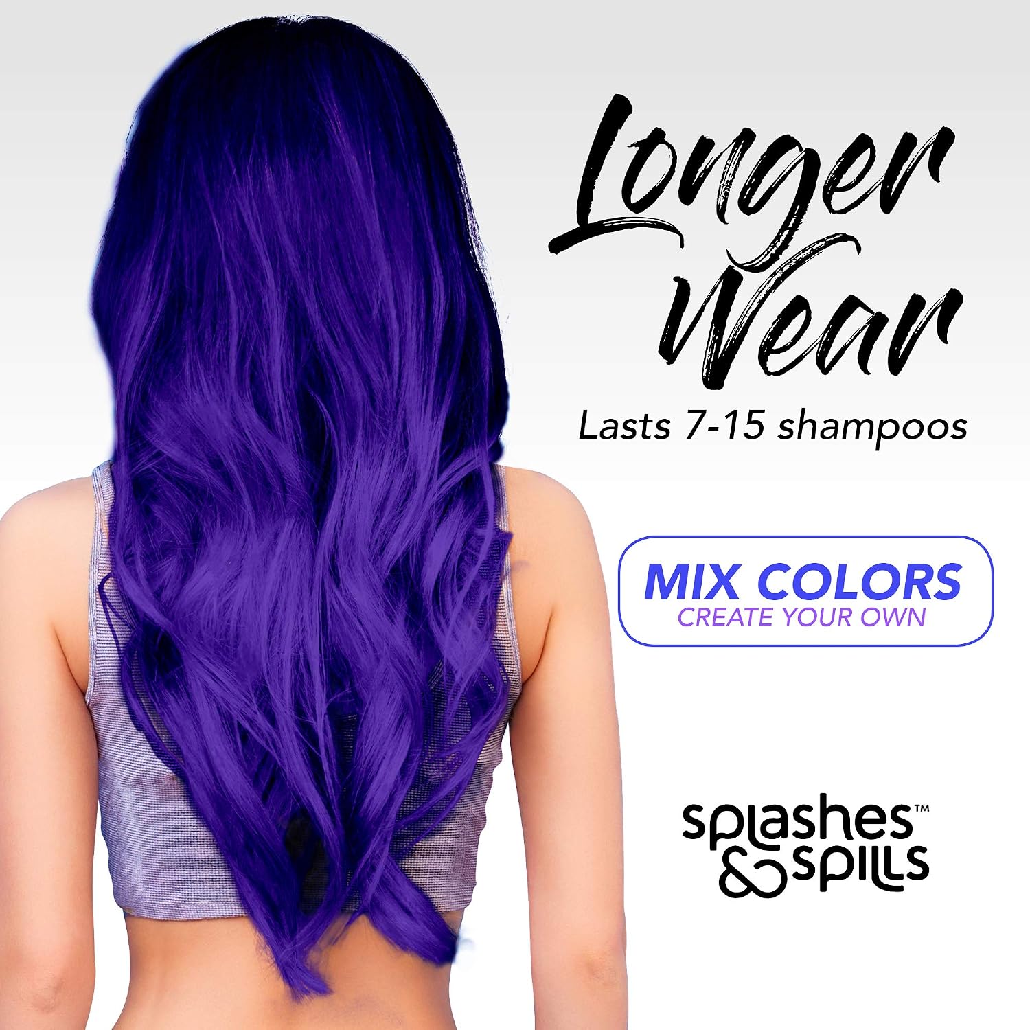 Semi-Permanent Butter Blonde Hair Dye - Vibrant 2.36 Oz. Tubes Temporary Hair Color - Ammonia and Peroxide Free -Vegan and 100% Cruelty-Free Toner - Lasts for 7-15 Shampoos - by Splashes and Spills