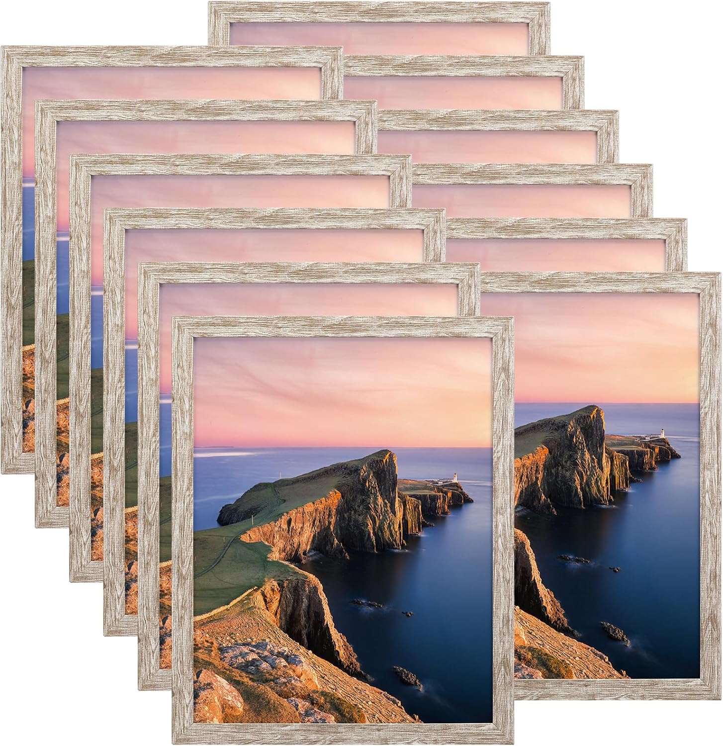 Giftgarden Black 8x10 Picture Frame Bulk, Multi 8 x 10 Photo Frames Set for Wall Hanging or Tabletop, 12 Pack