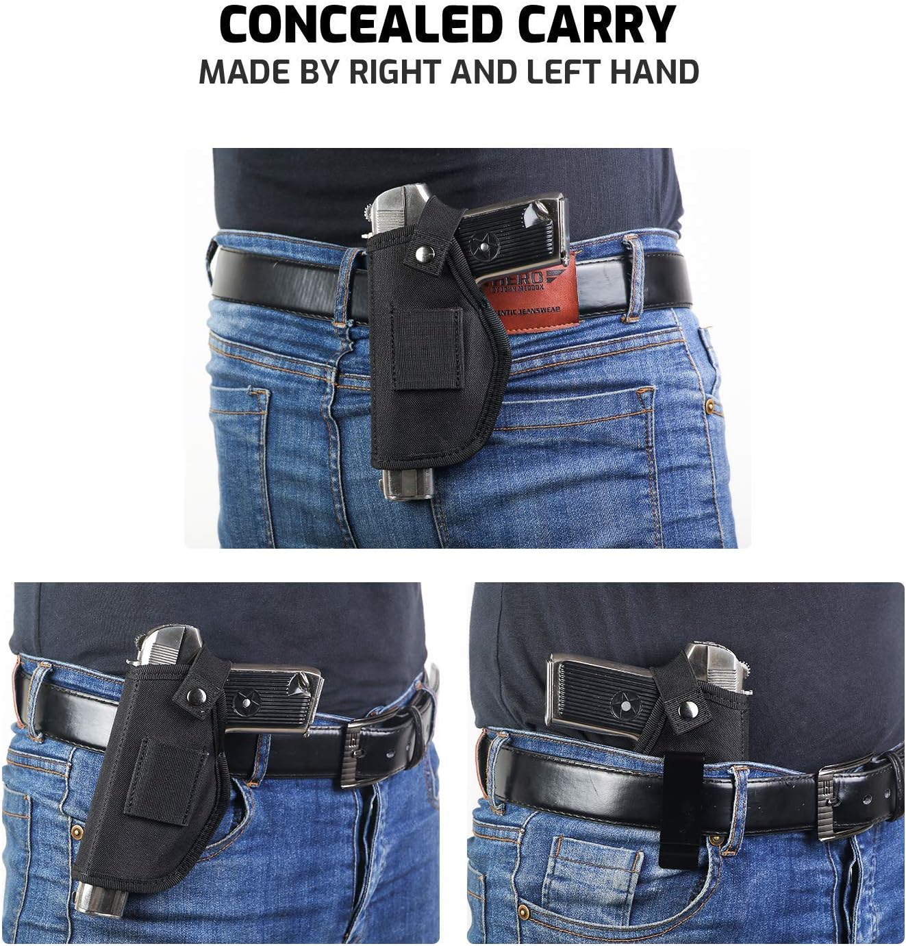 Gun Holsters for Men/Women, 380 Holster for Pistols, Universal Airsoft Right/Left, IWB/OWB 9mm Holsters for Concealed Carry, Fits Glock