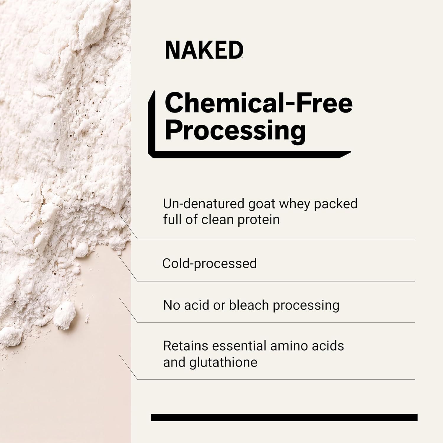 NAKED Goat - Pasture Fed Goat Whey Protein Powder from Small-Herd Wisconsin Dairies, 2Lb Bulk, GMO Free, Soy Free. Easy to Digest - All Natural - 23 Grams of Protein - 30 Servings