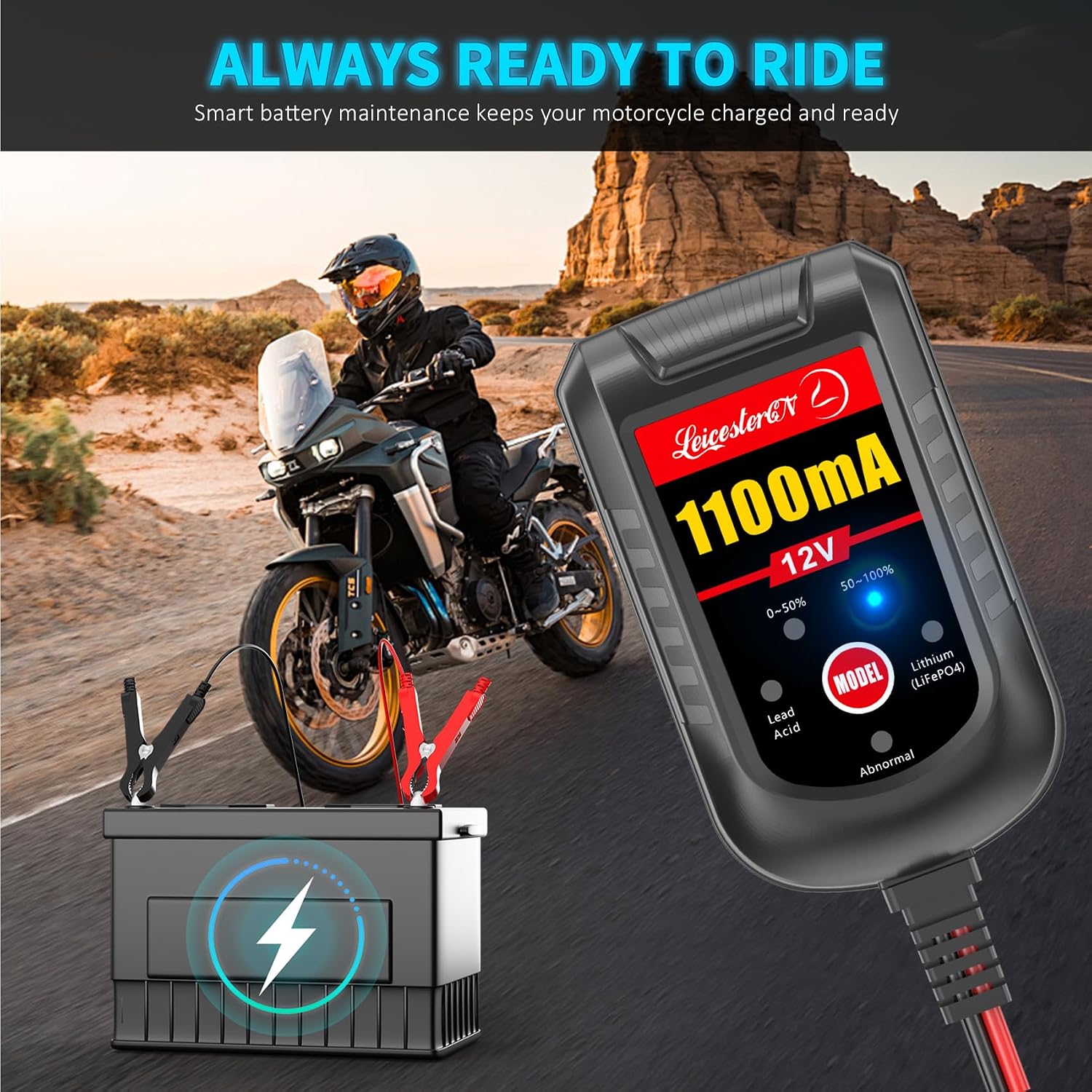 2A Battery Maintainer & Trickle Charger, 6V 12V Smart Float Charger with Pulse Repair Mode, 10FT Extra Long for Motorcycle, Automotive Car, Lawn Mower, Marine Boat, ATV, SLA, AGM, Gel, LiFePO4