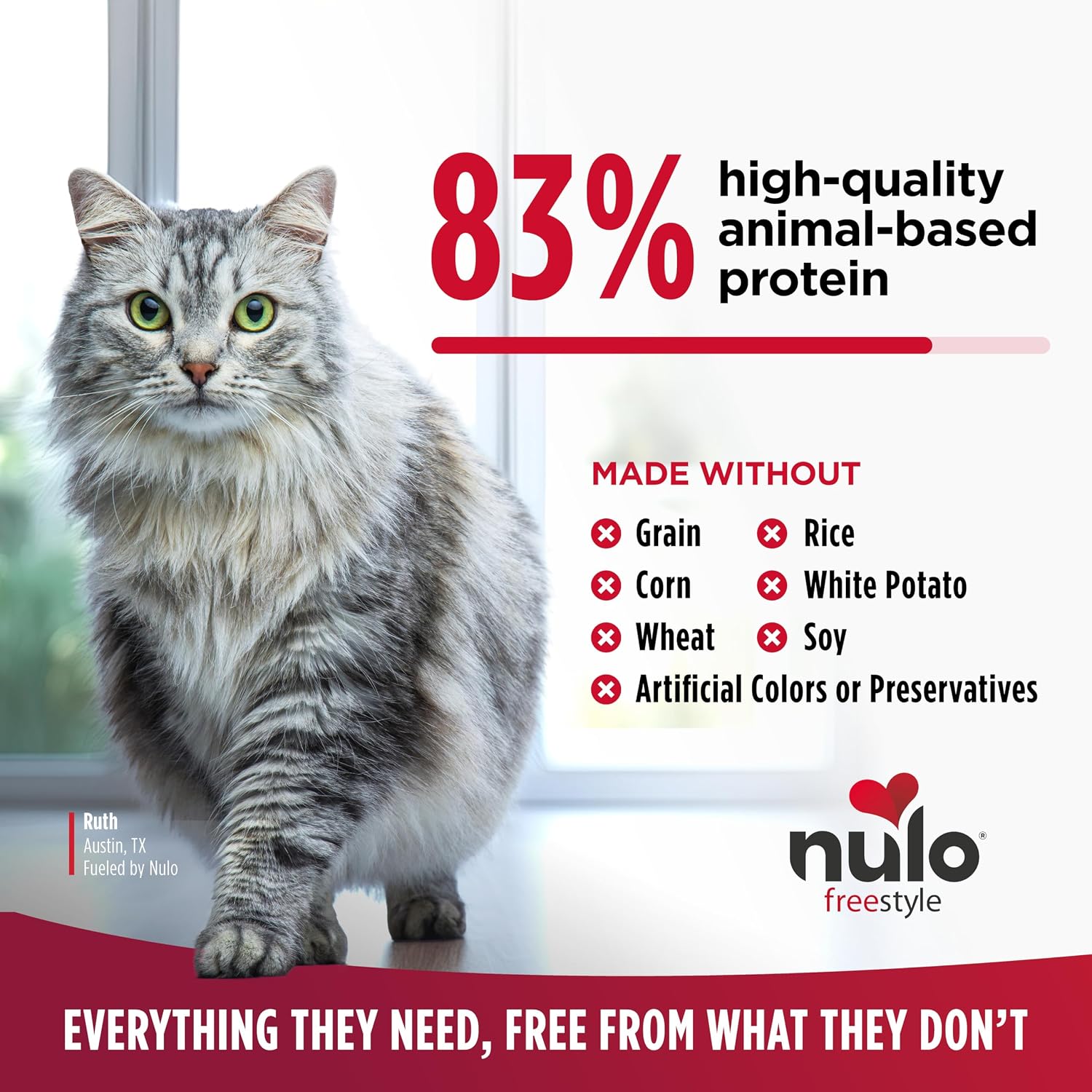 Nulo Freestyle Cat & Kitten Dry Food - Turkey & Duck Recipe, High Protein Grain Free Cat Food, Natural Kibble with Probiotics & Omega Fatty Acids
