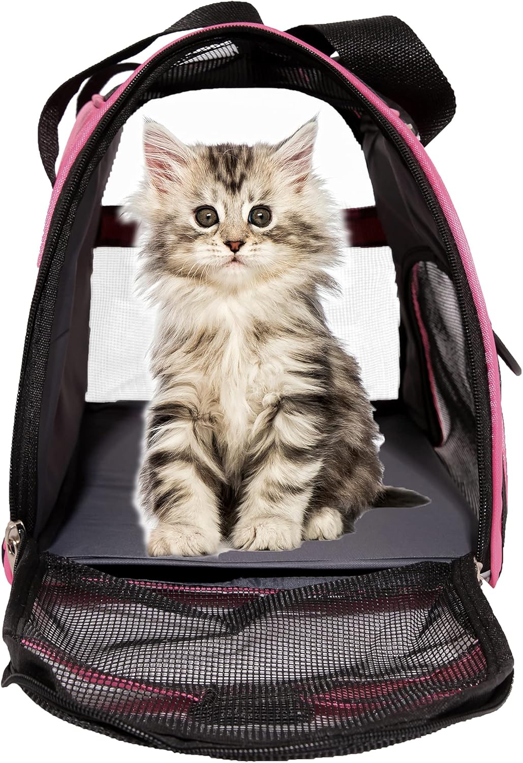 MuchL Cat Carrier for Cats Soft-Sided Travel Pat Carrier for Cat with Wooden Padding Board Airline Approved Lightweight Comfortable Cat Bag for