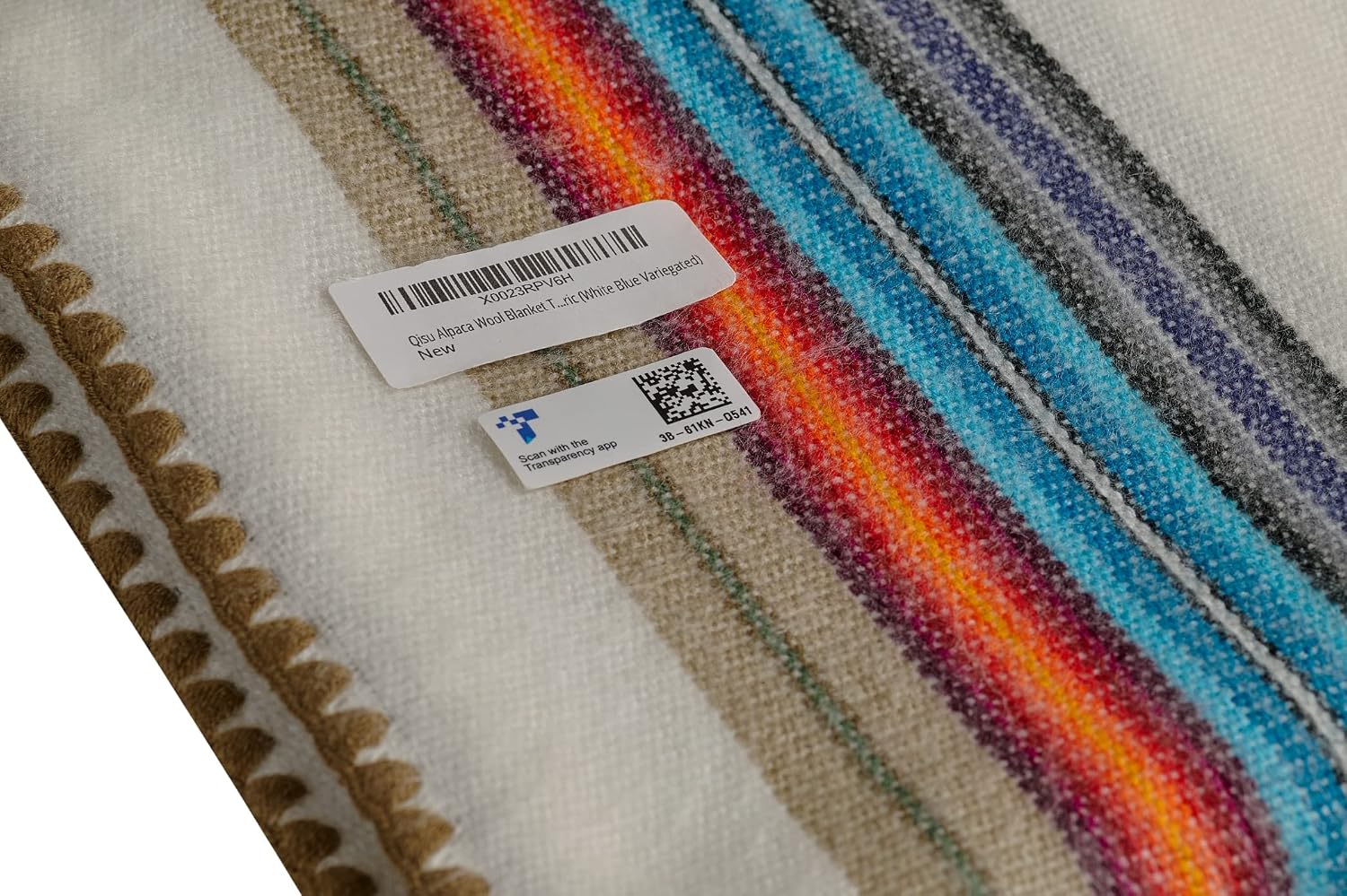 QISU Alpaca Wool Blanket Throw | Large, Beautiful, Warm, Variegated | 85 x 65 inches | Ultra-Soft, Hypoallergenic and Breathable | Non-Itchy or Scratchy Fabric (Green Variegated)