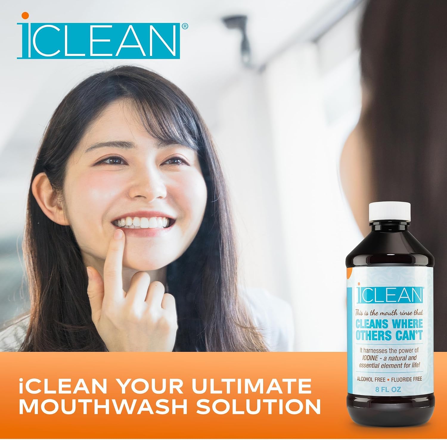 Mouthwash - Fluoride & Alcohol-Free Rinse | Harness The Power of Iodine | Molecular Iodine Mouth Rinse for Clean Oral Care | Gargle for Bad Breath &