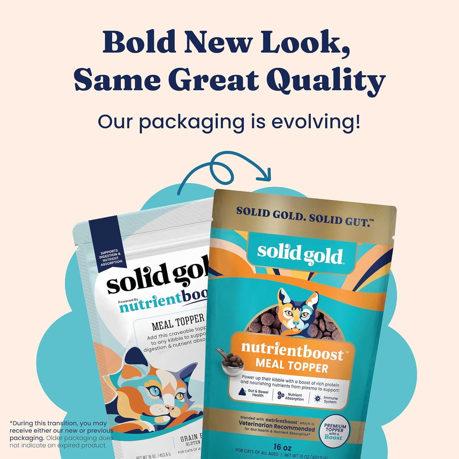 Solid Gold Bone Broth Cat Food Topper, Tuna, Lickable Pouches, 12ct