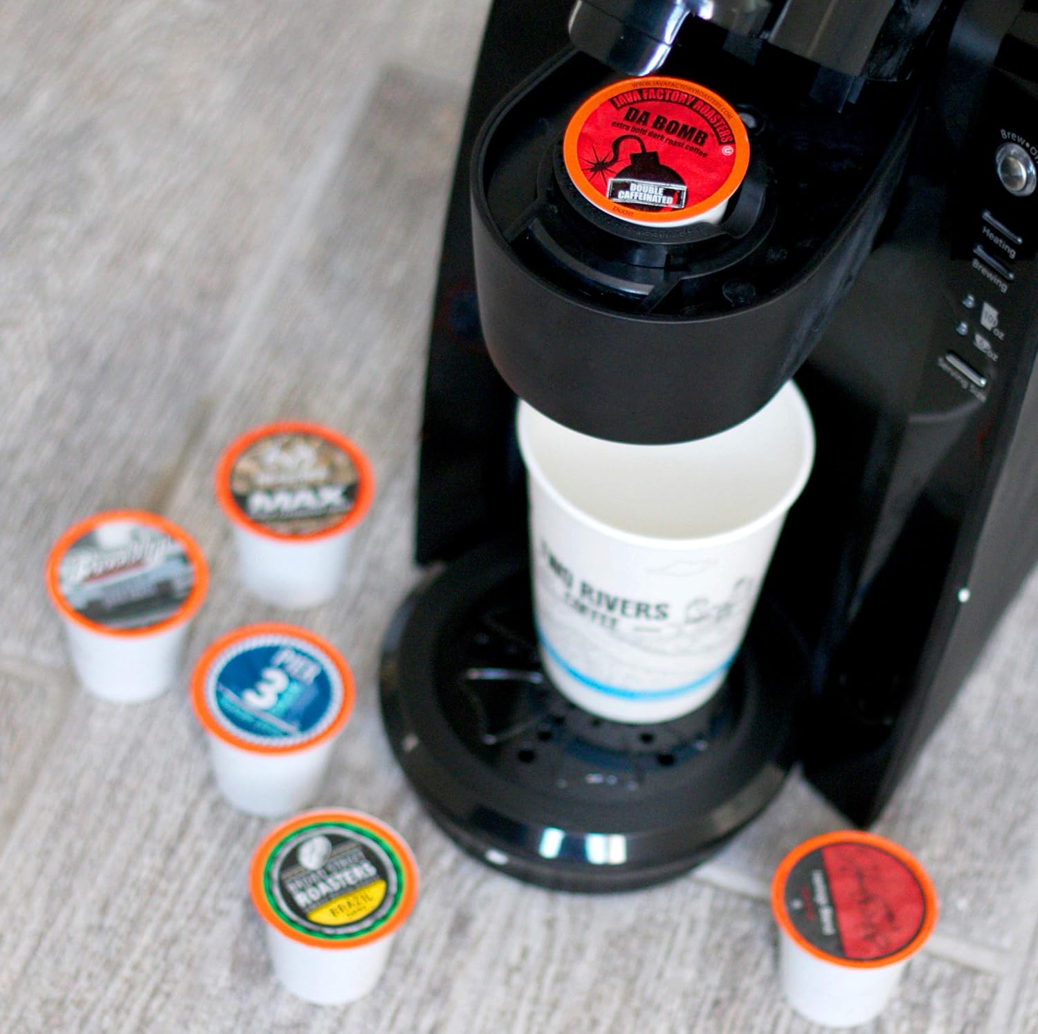 Two Rivers Coffee Flavored Coffee Pods Compatible with Keurig K Cup Brewers, Assorted Variety Pack Flavored Coffee, 40 Count