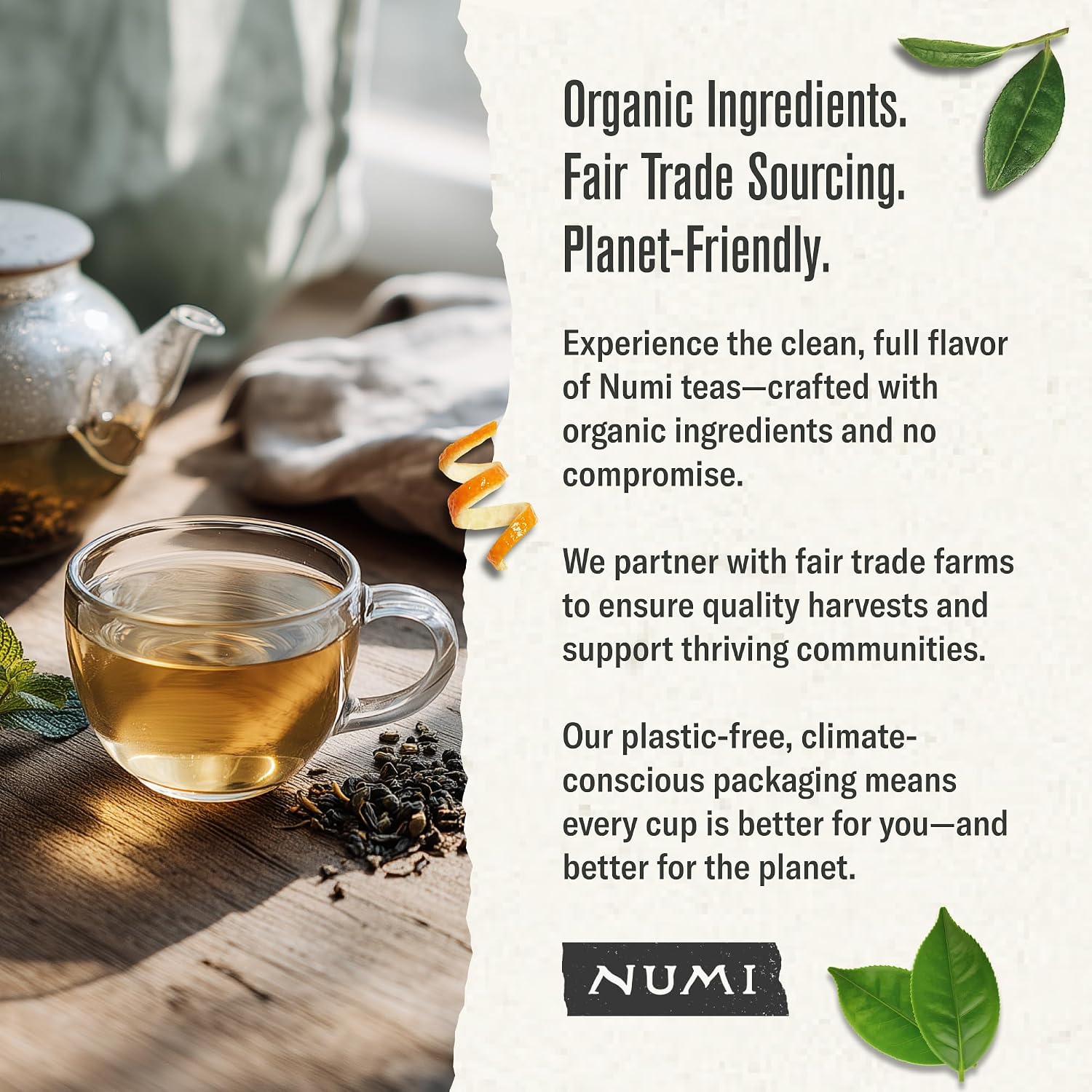 Numi Organic Gunpowder Green Tea – 54 Green Tea Bags – Bold, Smooth Flavor, Packed with Antioxidants, Naturally Energizing, Microplastic-Free Tea Bags