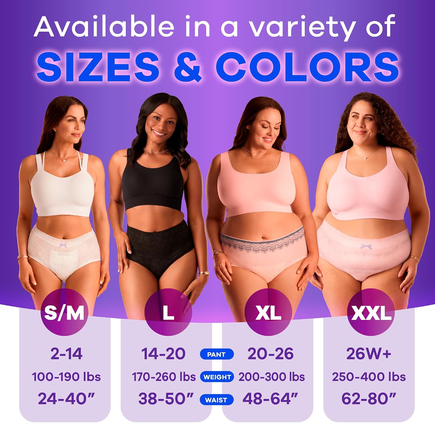 Always Discreet Adult Diapers for Women, Incontinence Underwear, Postpartum Essentials, Disposable Briefs, Max Absorbency, Bladder Leak Protection, Small/Medium, 32ct